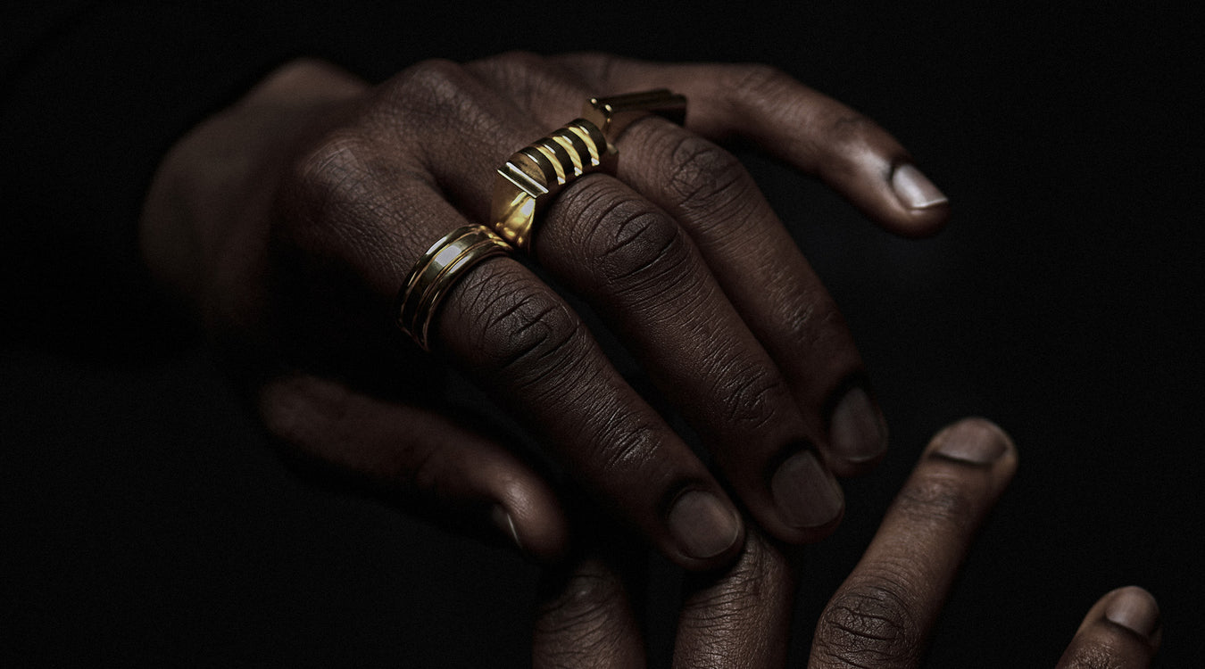 Sterling silver goldplated ring Studio Collect x Arte Antwerp collection