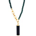 goldplated decade statement necklace with malachite and agate