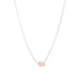 silver milestone necklace rose quartz