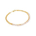 gold double pink pearl bracelet