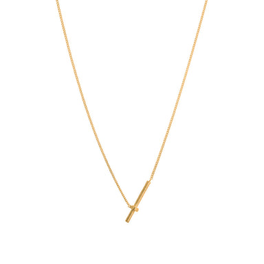 gold screw thread necklace
