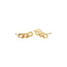gold small post link earrings