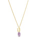 goldplated equal necklace with amethyst
