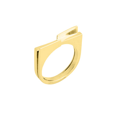 goldplated slash ring