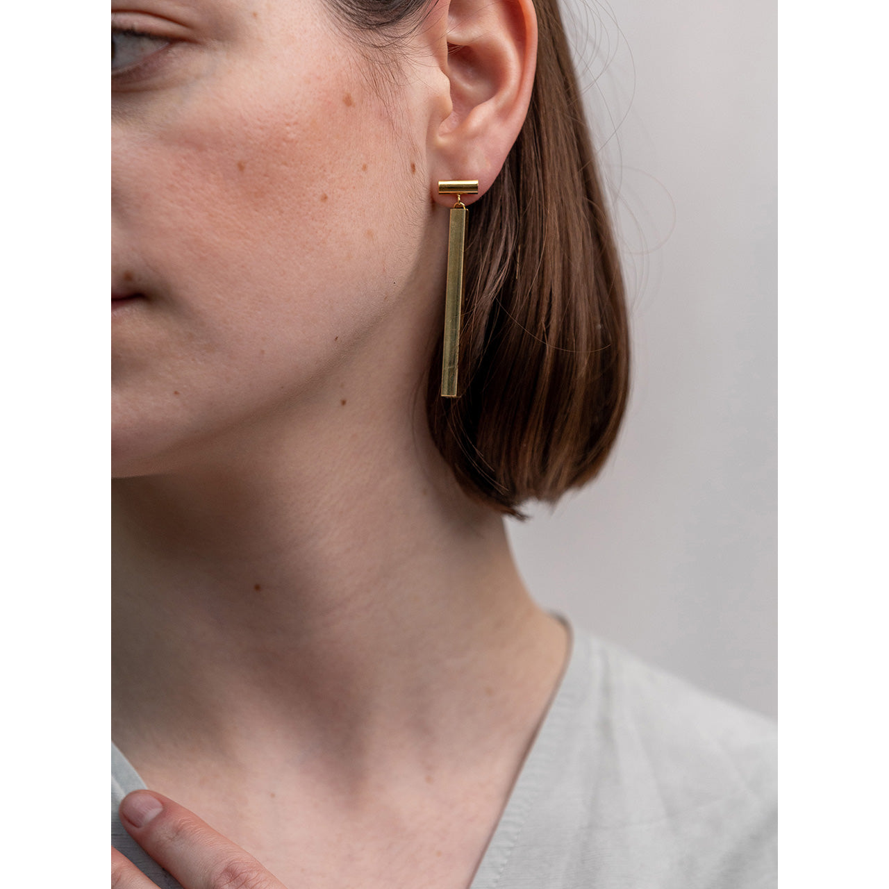 slash earrings with jade