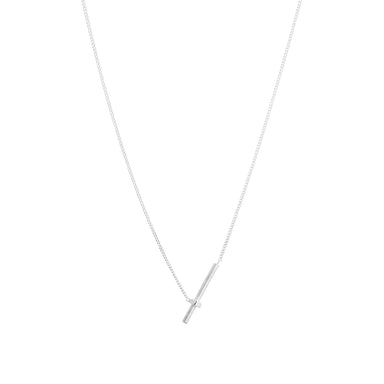 silver screw thread necklace