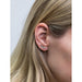 small post pearl link earrings