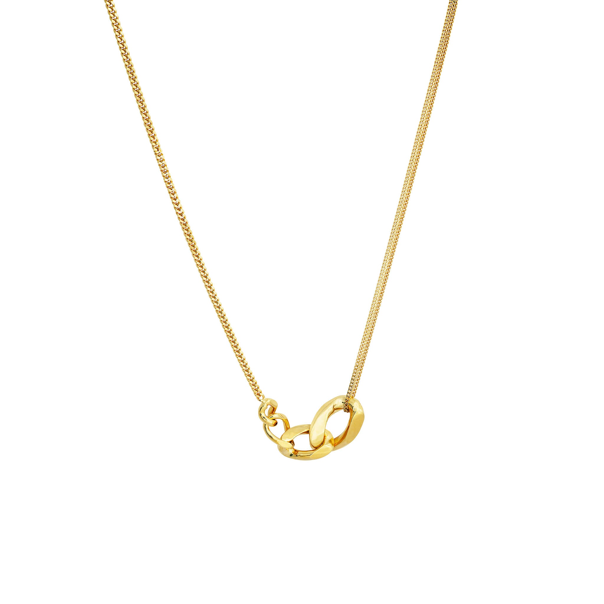 gold-plated silver ice chain necklace