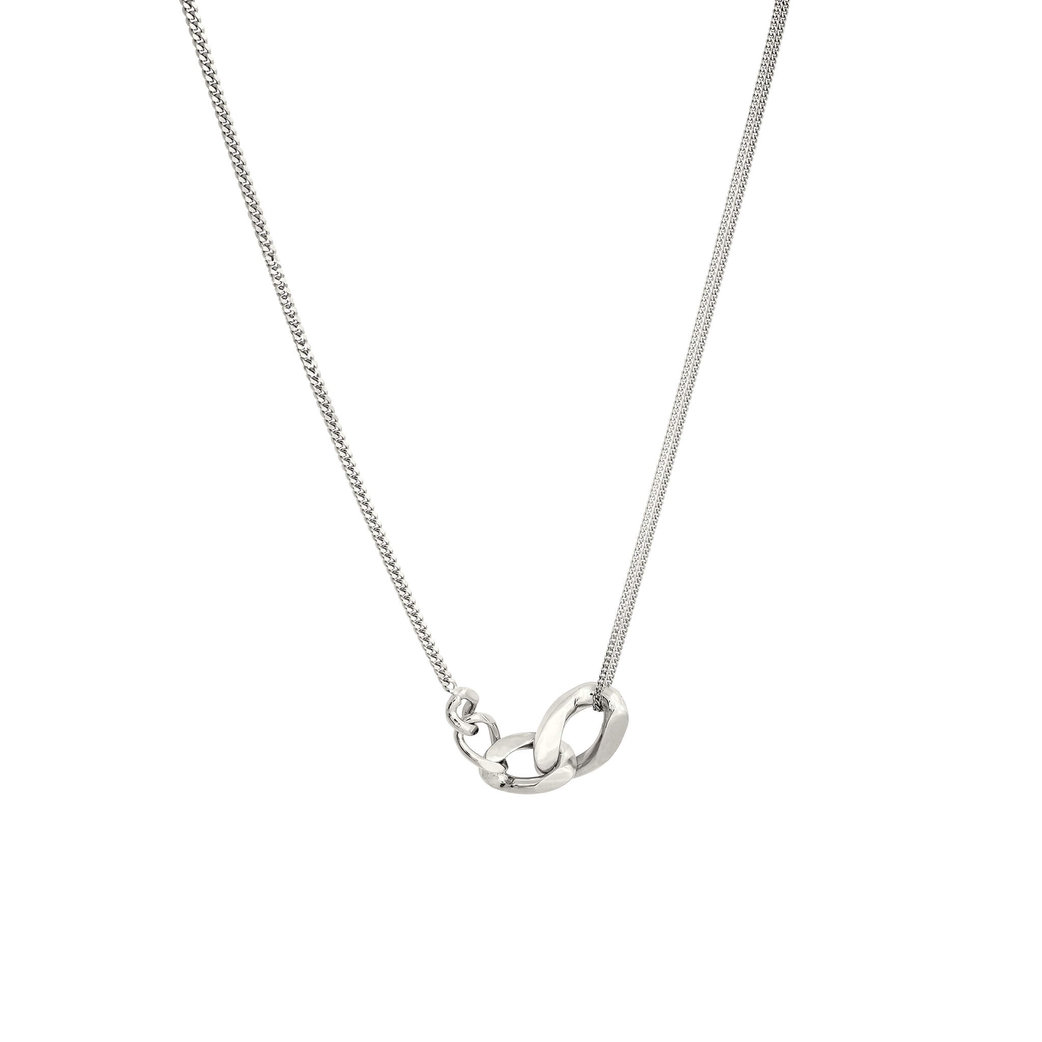 silver ice chain necklace