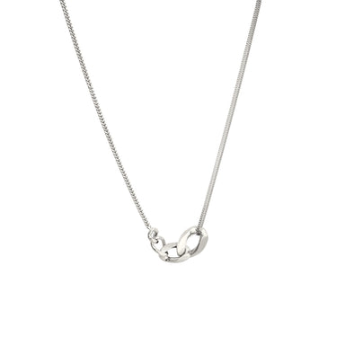 silver ice chain necklace