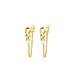 gold-plated silver ice chain earrings