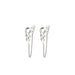 silver ice chain earrings