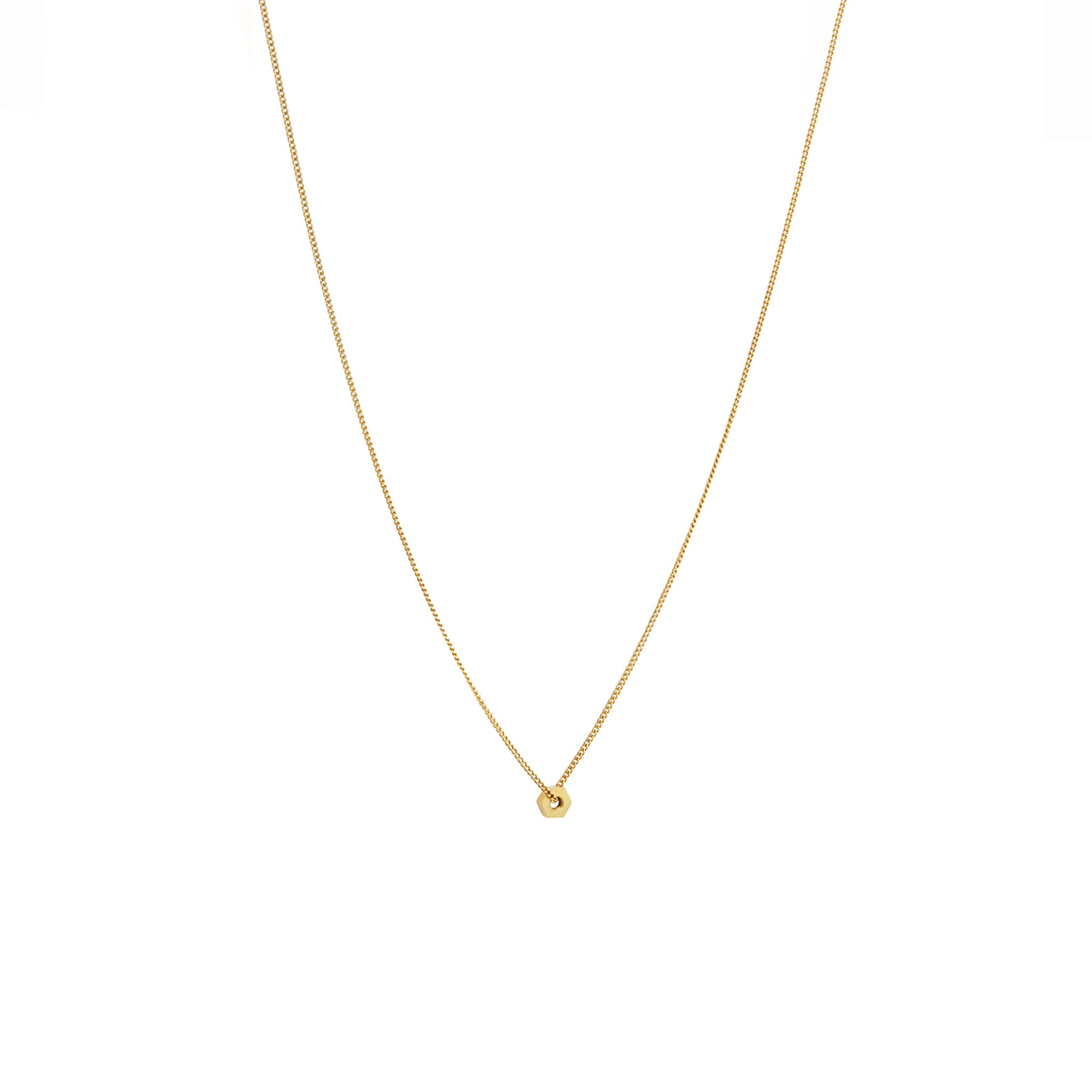 gold-plated tap necklace with bolt