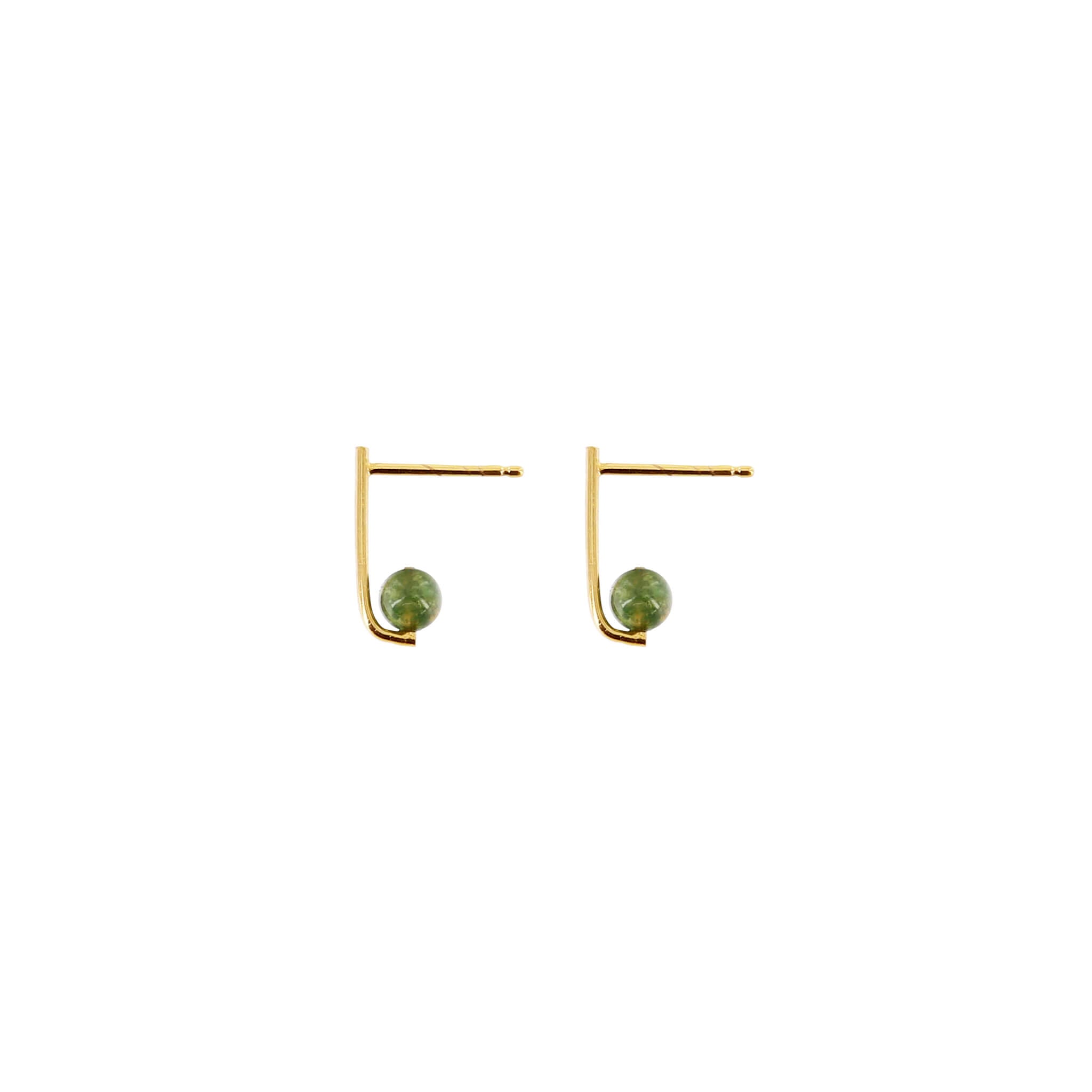 gold-plated agate earrings