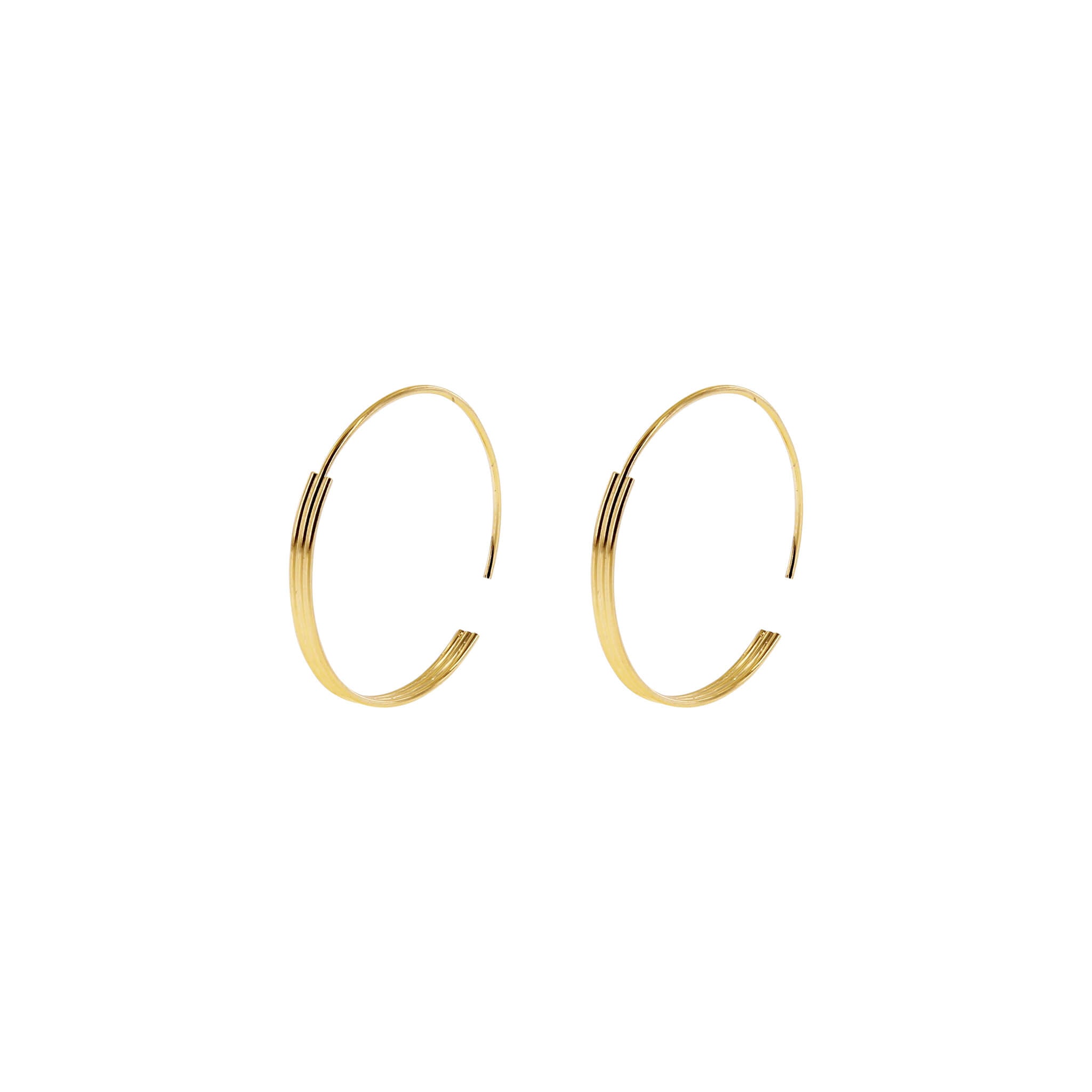 gold-plated hoop earrings