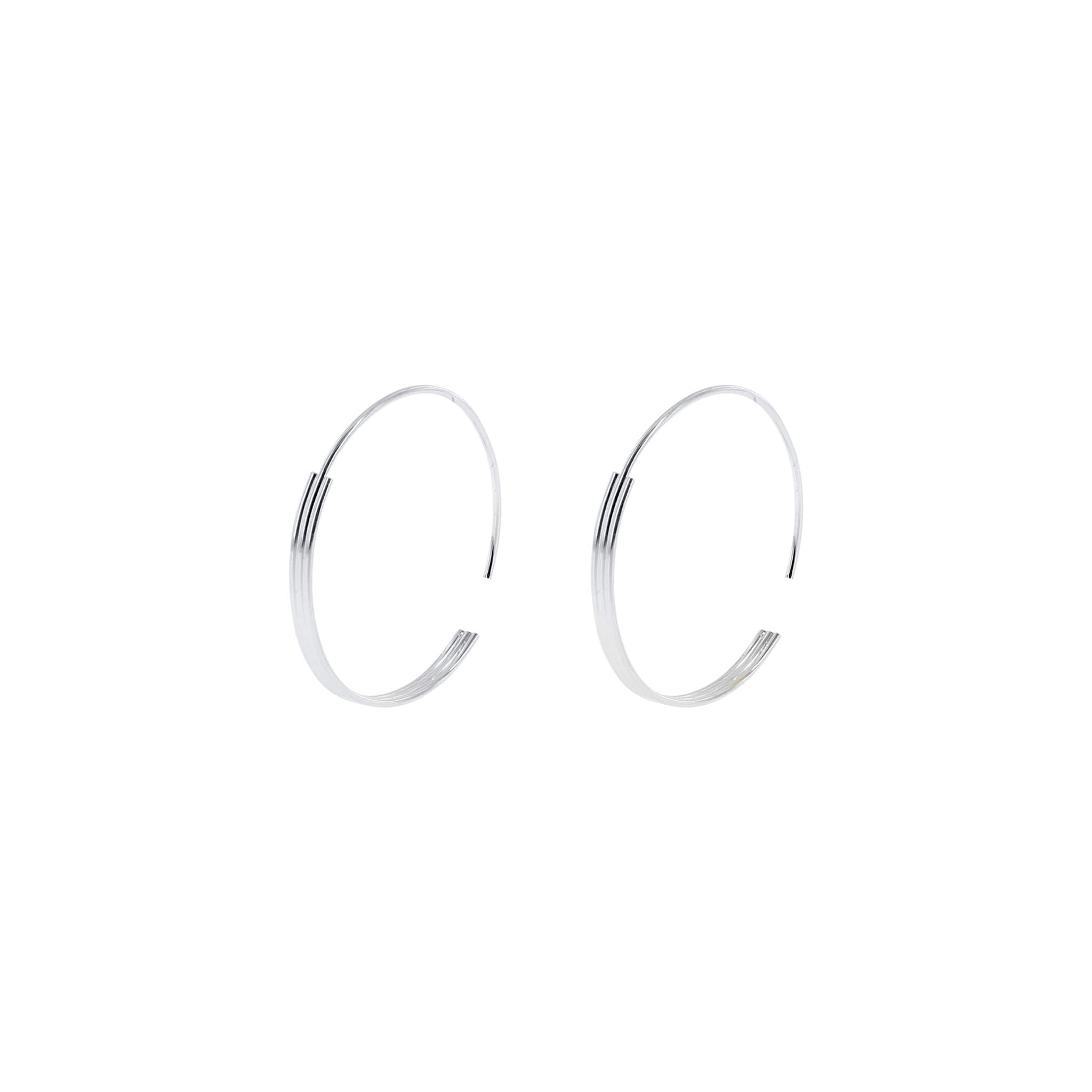 silver hoop earrings