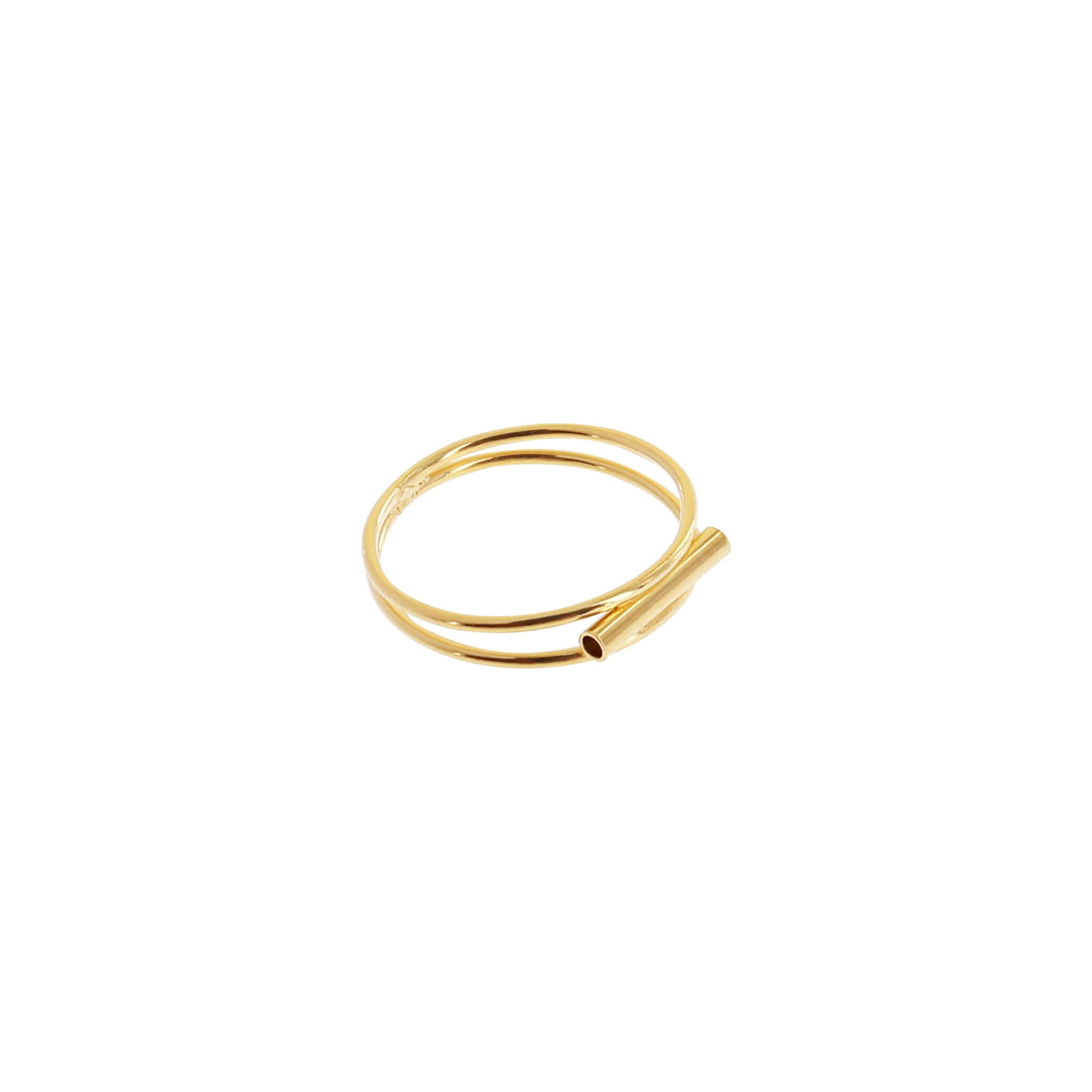 gold-plated tube ring