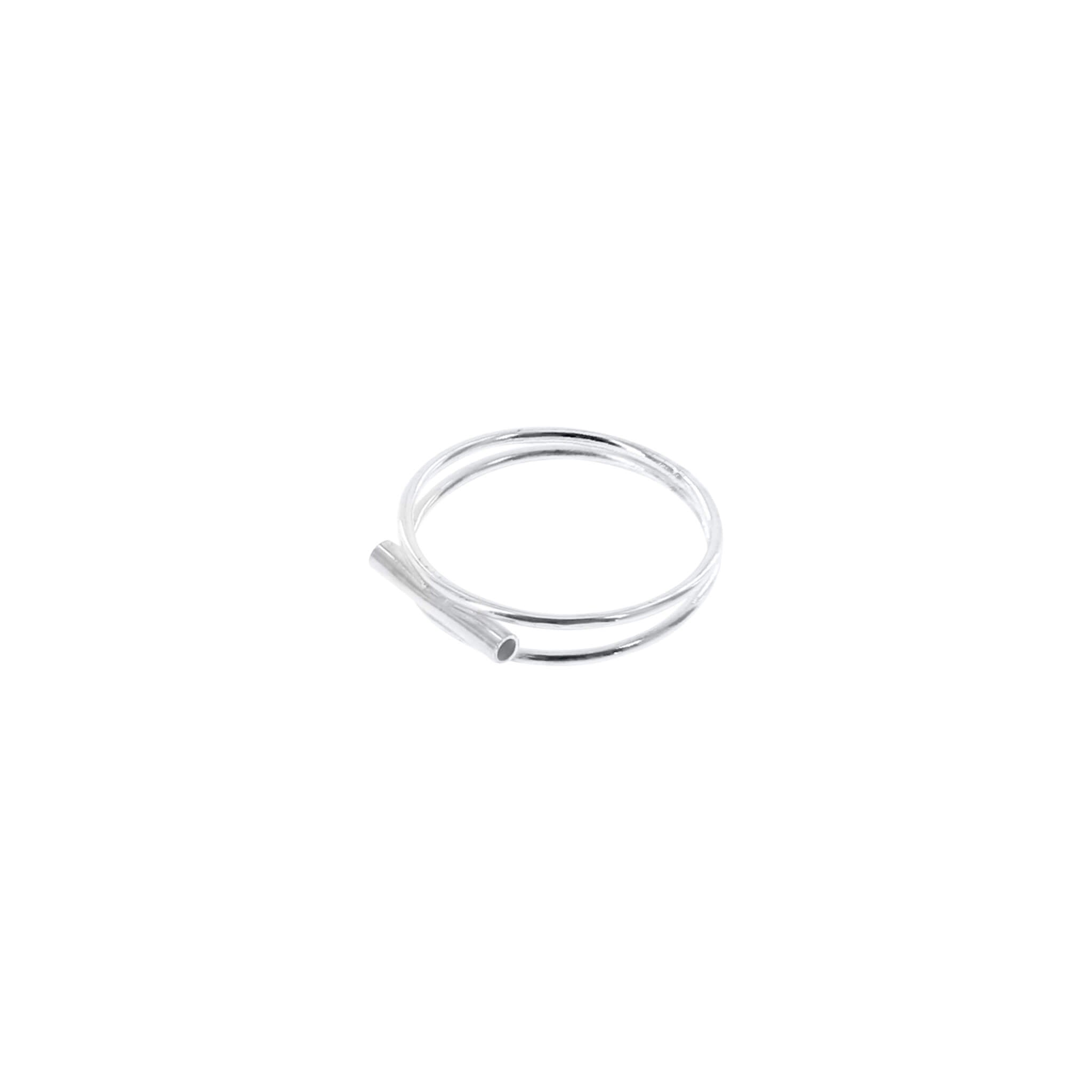 silver tube ring