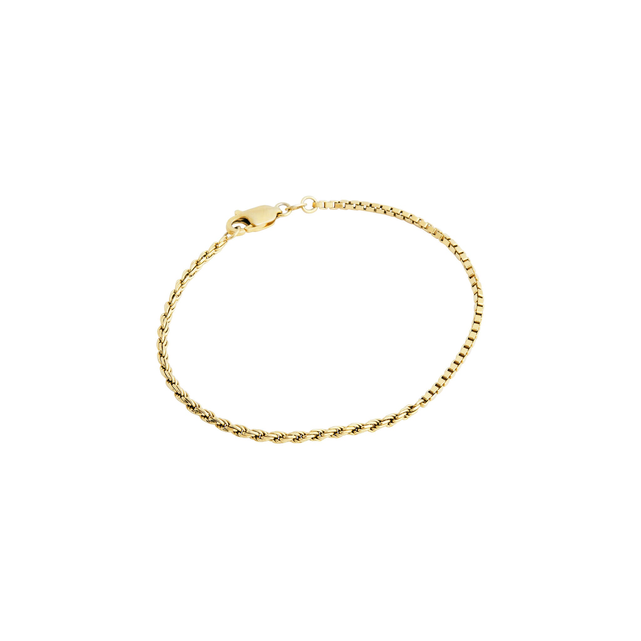 gold-plated cordy link bracelet