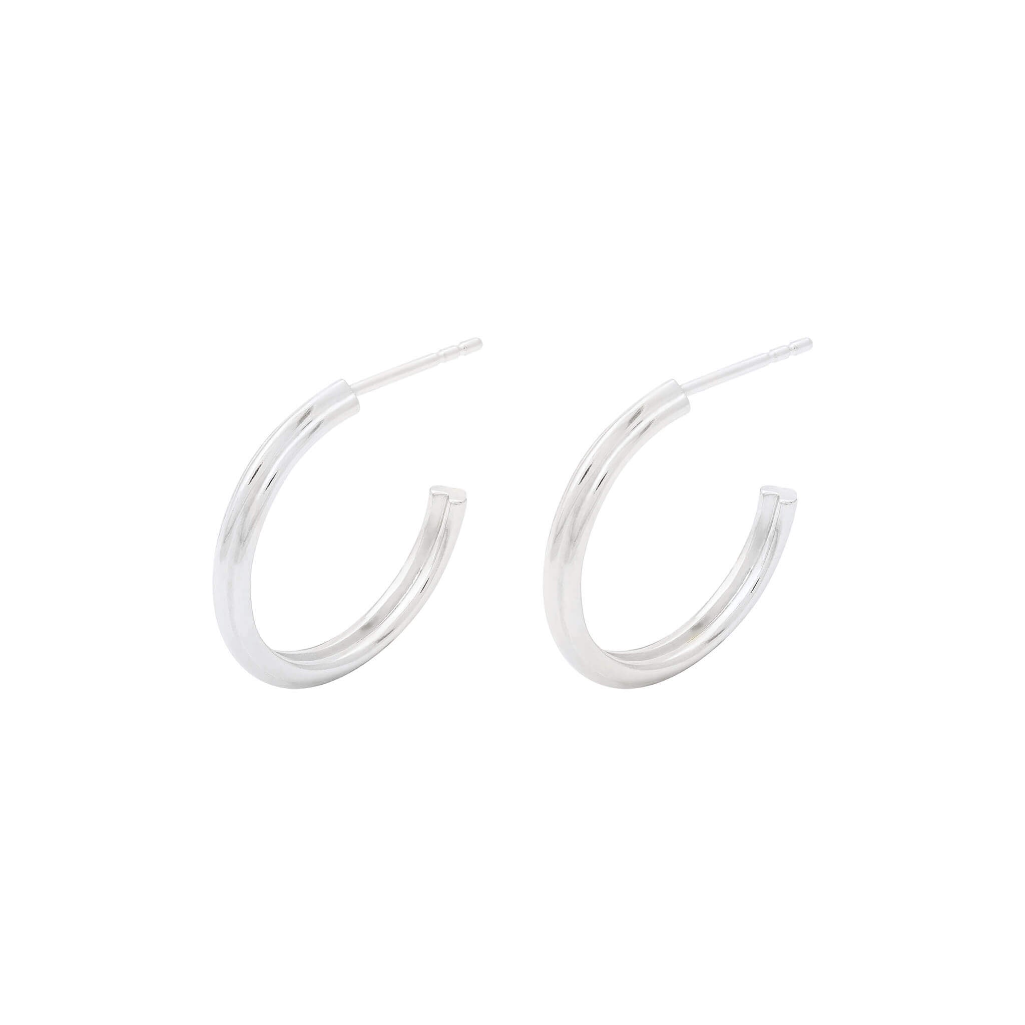 18-carat white gold esther hoops