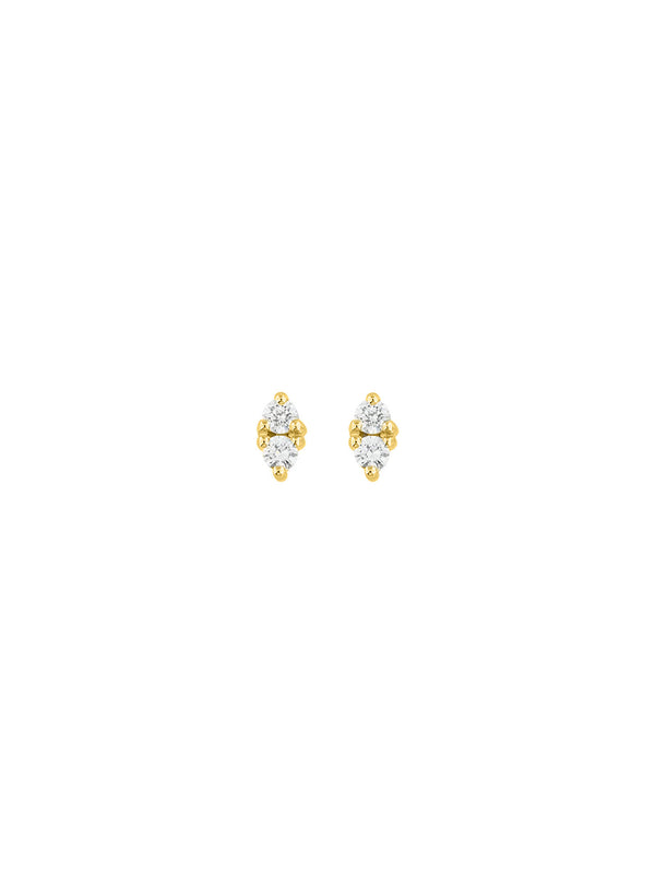 18-carat yellow gold emelie studs