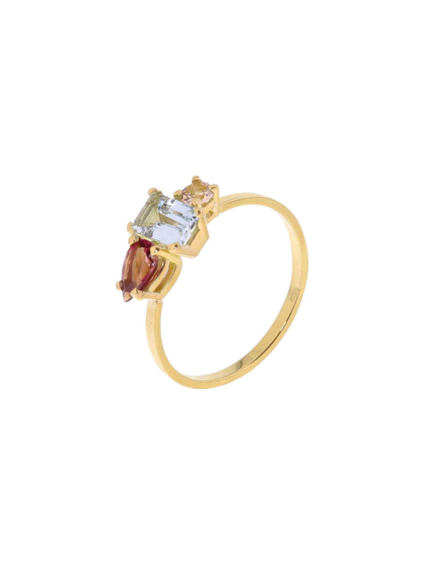 18-carat yellow gold rosa ring