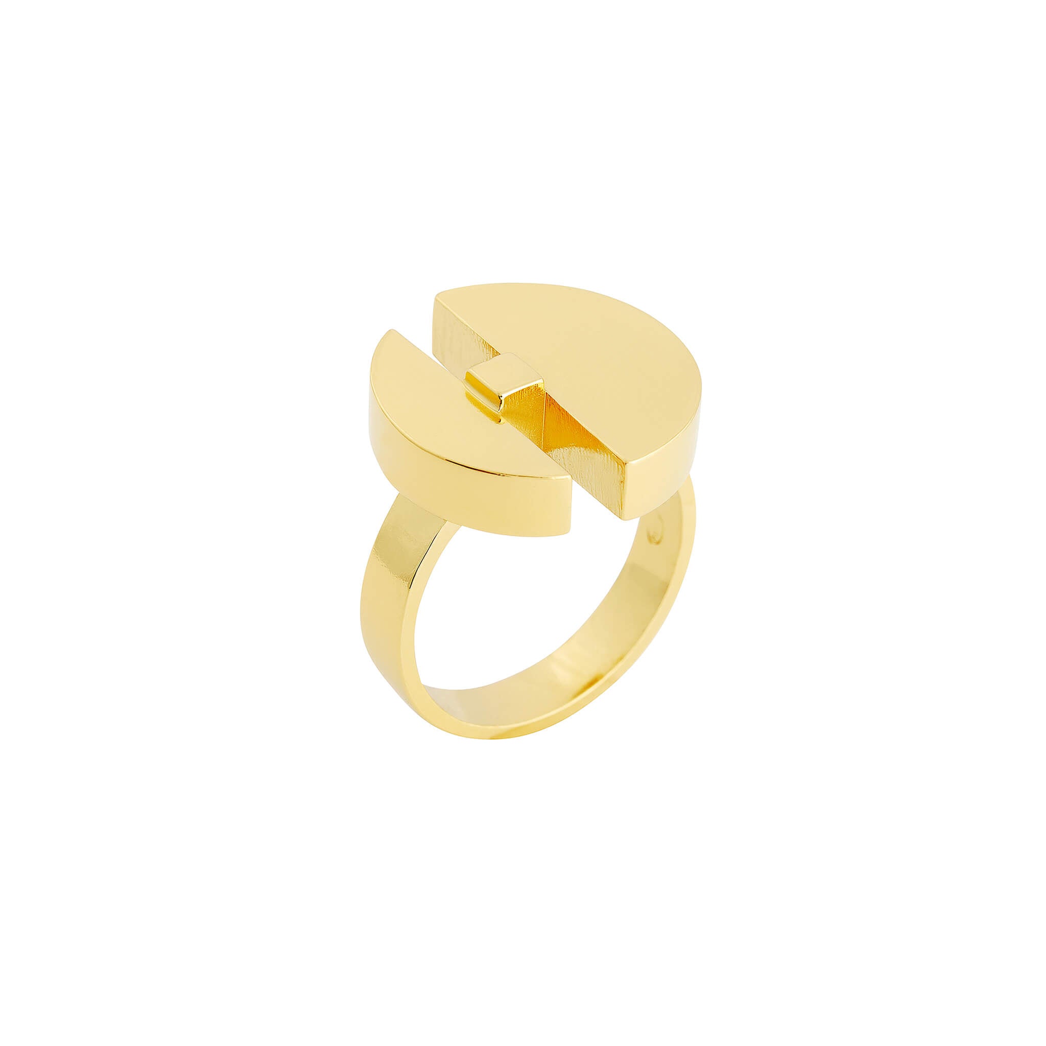 gold-plated slab ring