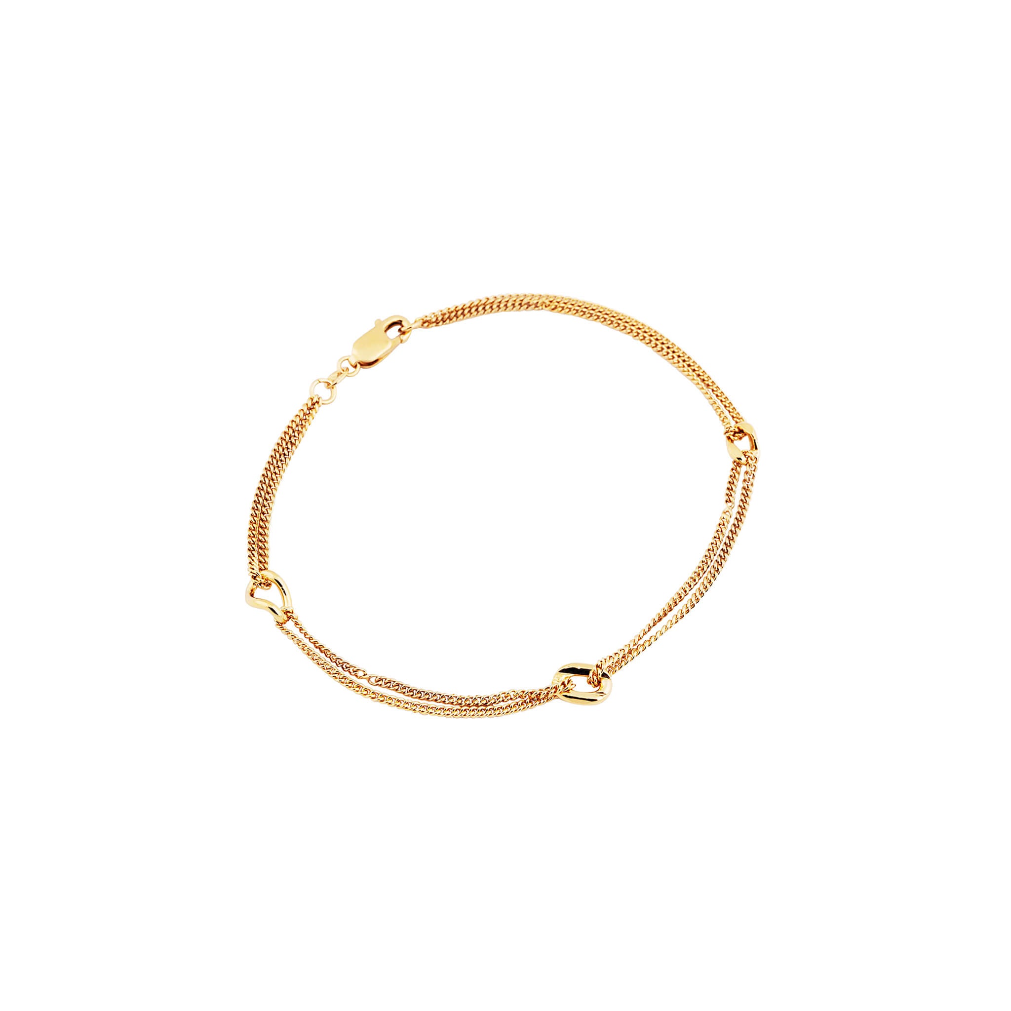 gold-plated cable bracelet