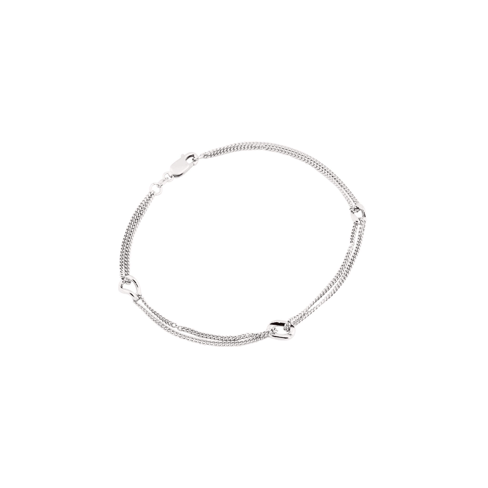 silver cable bracelet