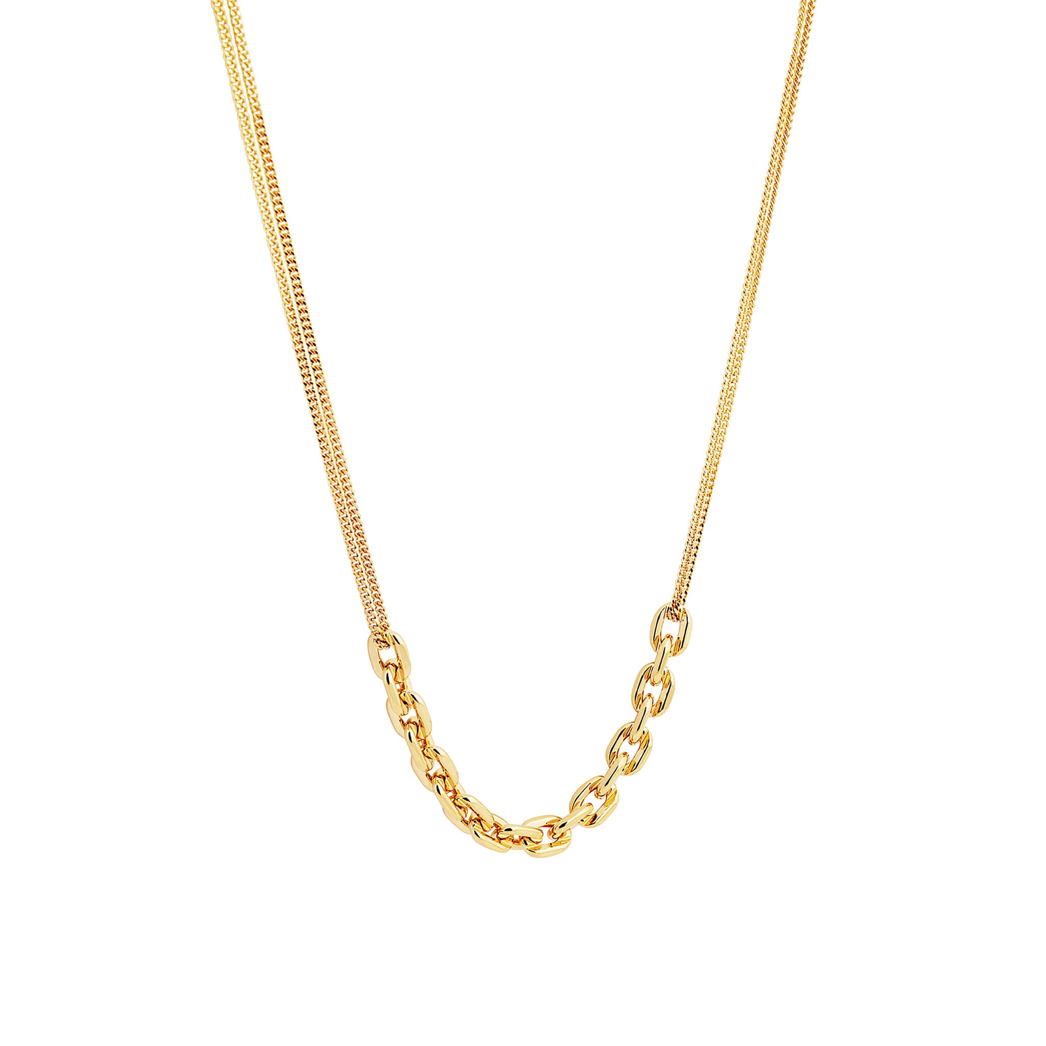 gold-plated cordy necklace