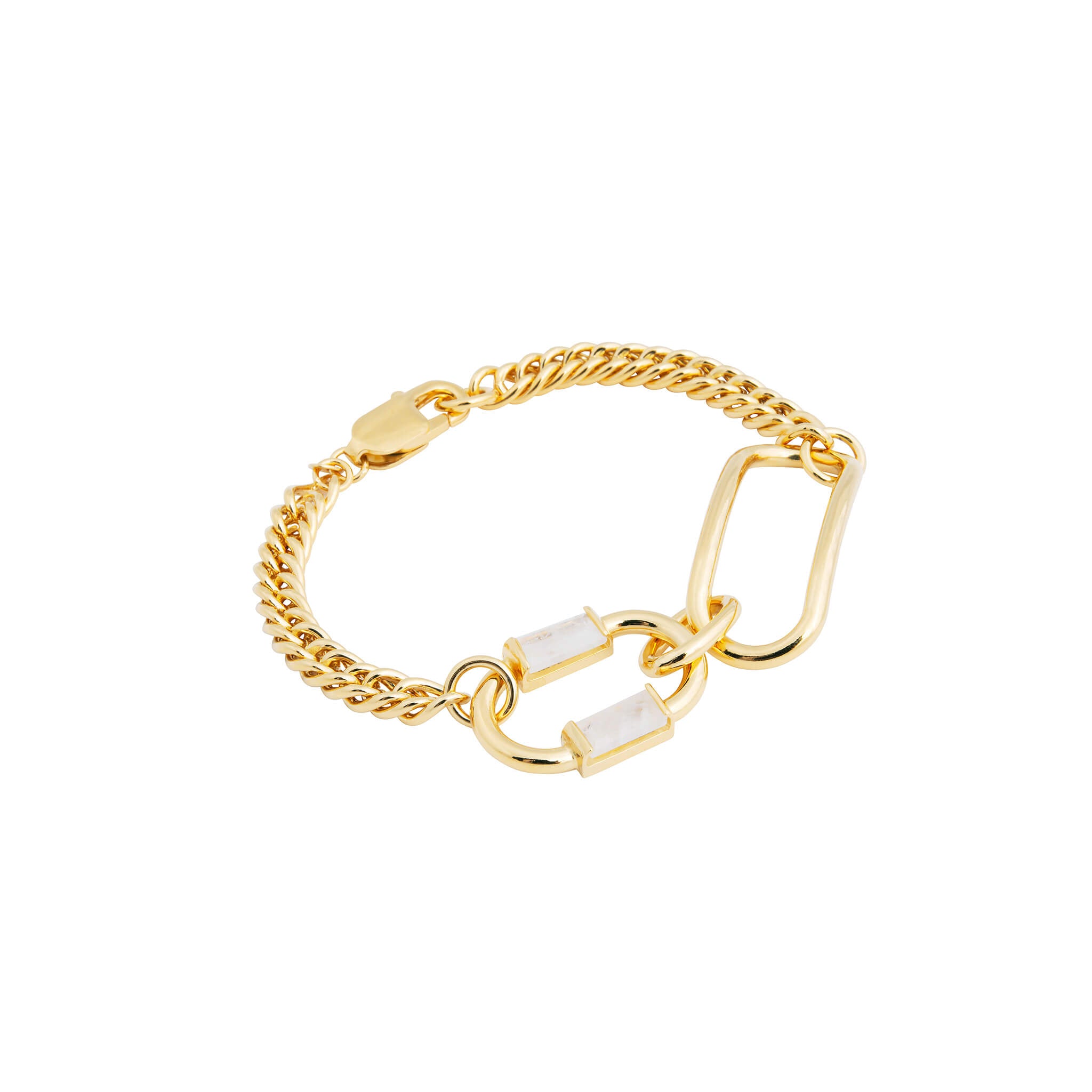 gold-plated two of a kind bracelet - hannah