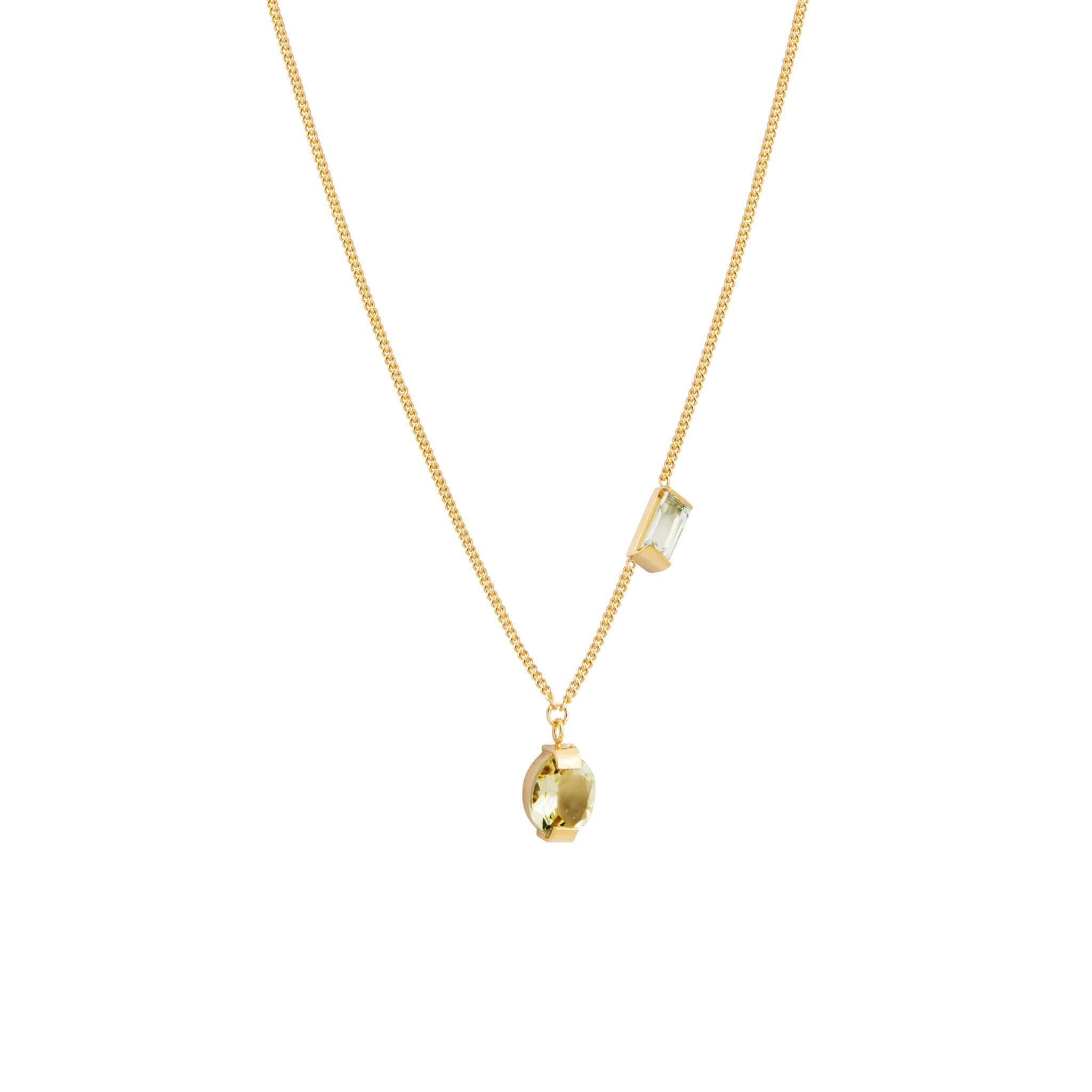 gold-plated two of a kind necklace - magaly