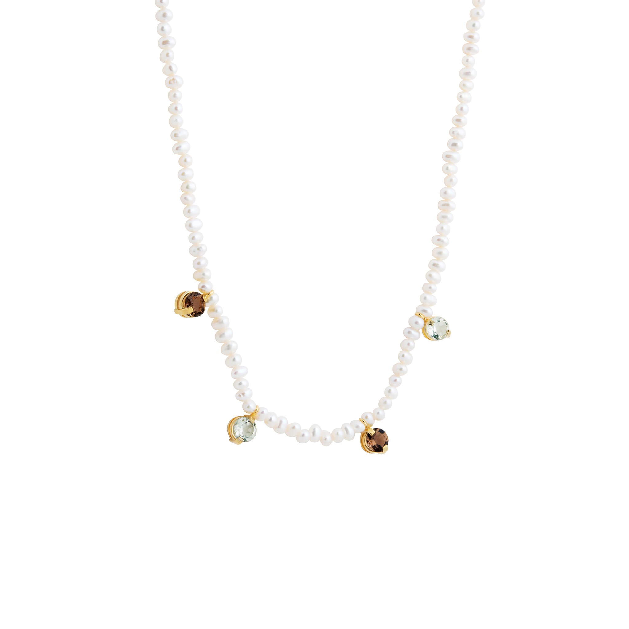 gold-plated four of a kind necklace - hannah