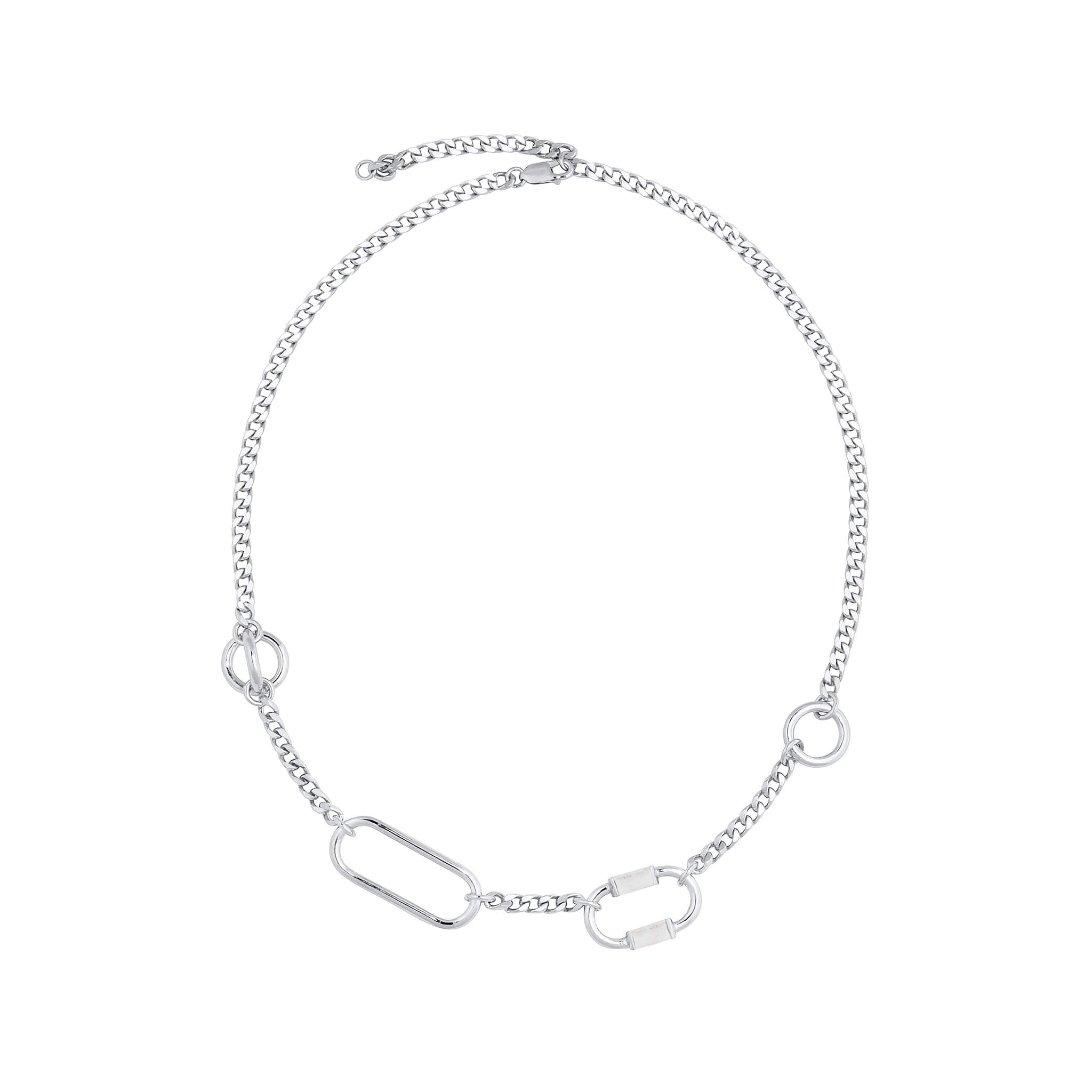 silver two of a kind statement necklace - hannah