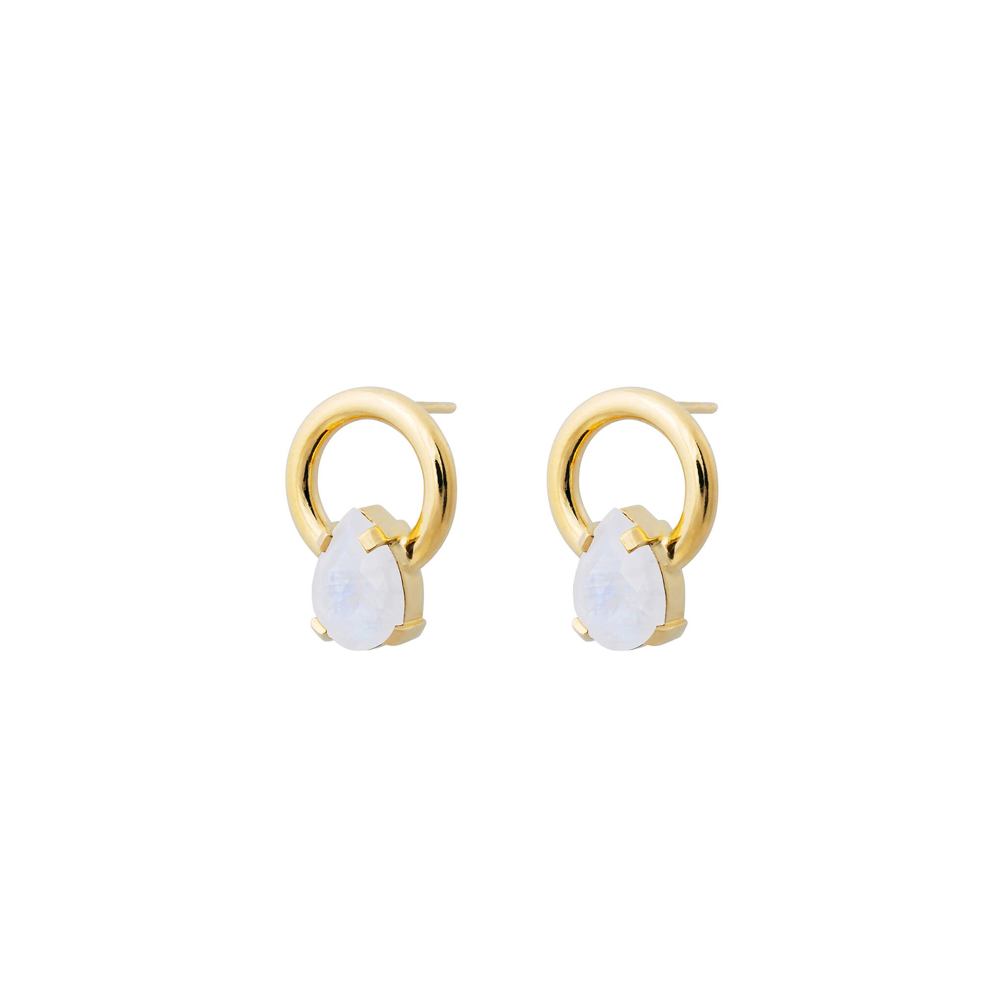 gold-plated two of a kind studs - hannah