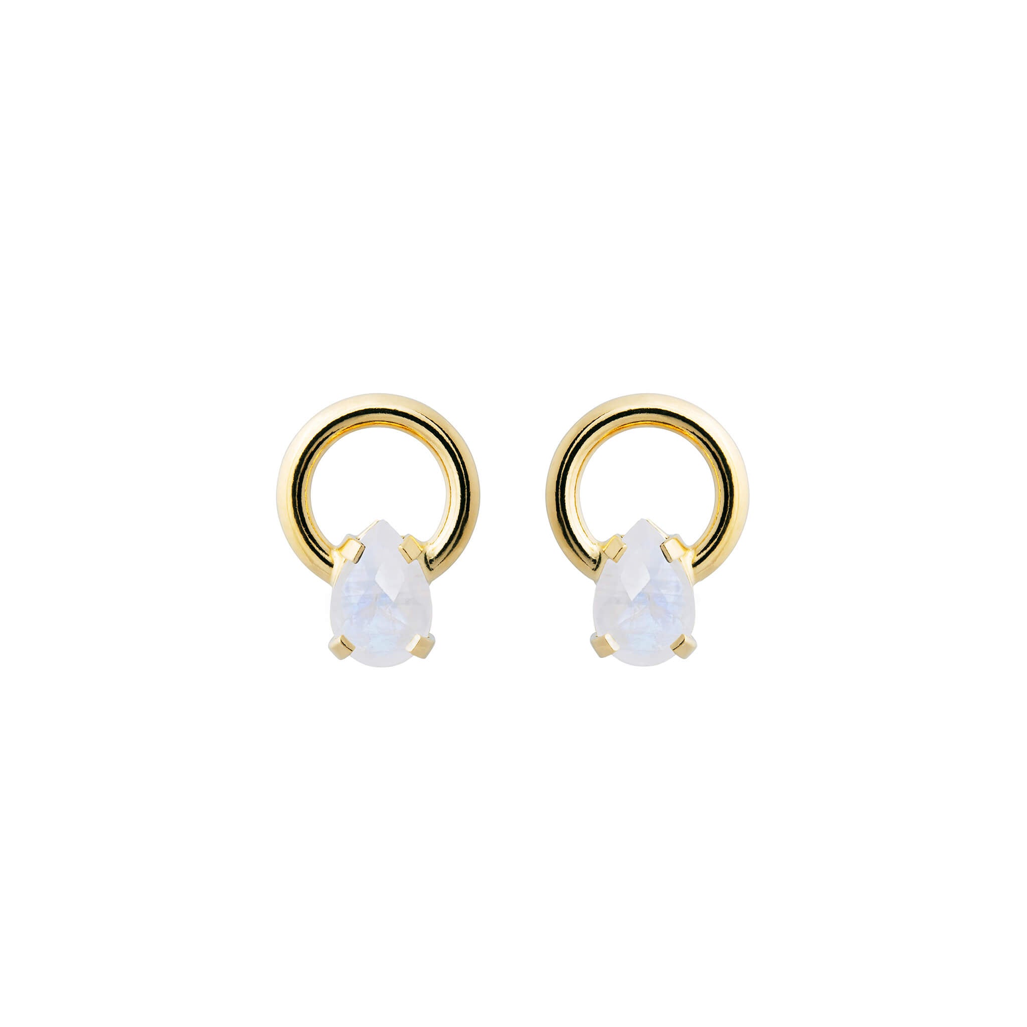 gold-plated two of a kind studs - hannah