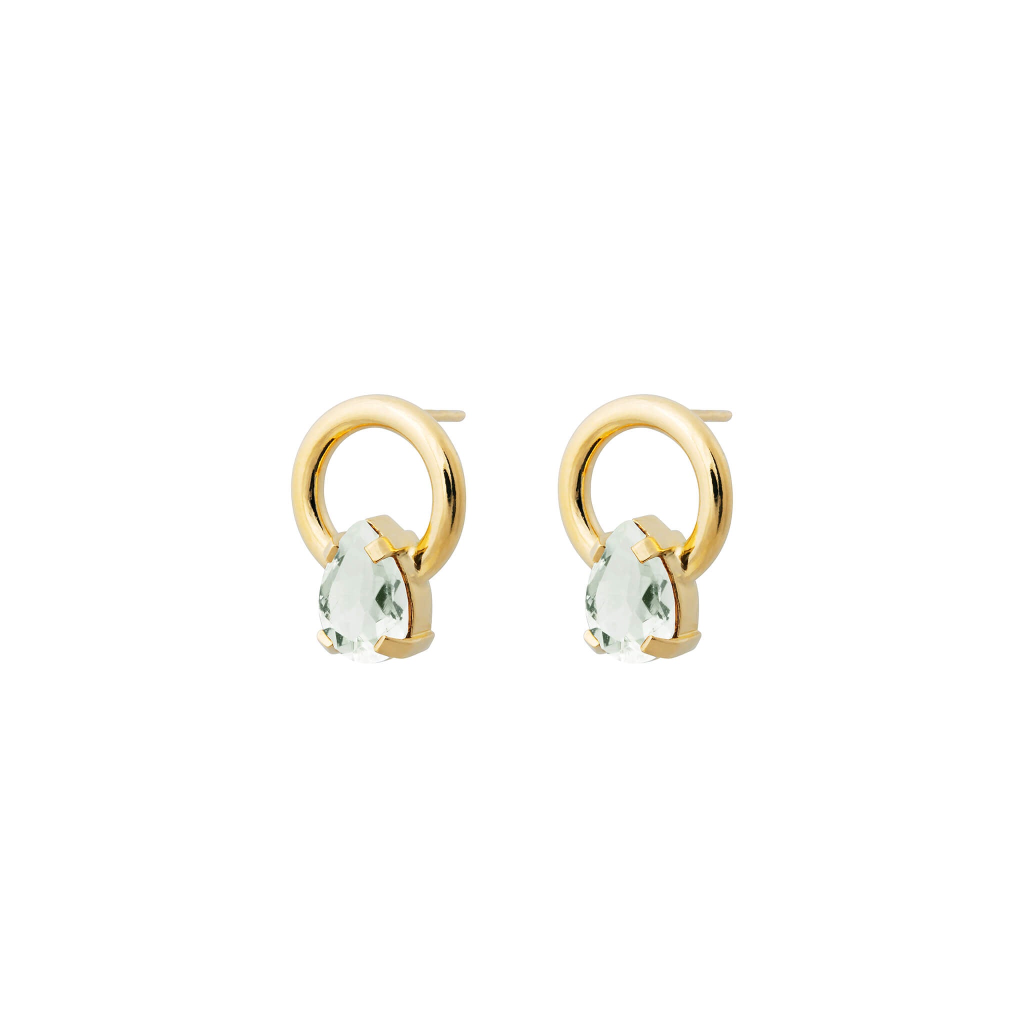 gold-plated two of a kind studs - saskia