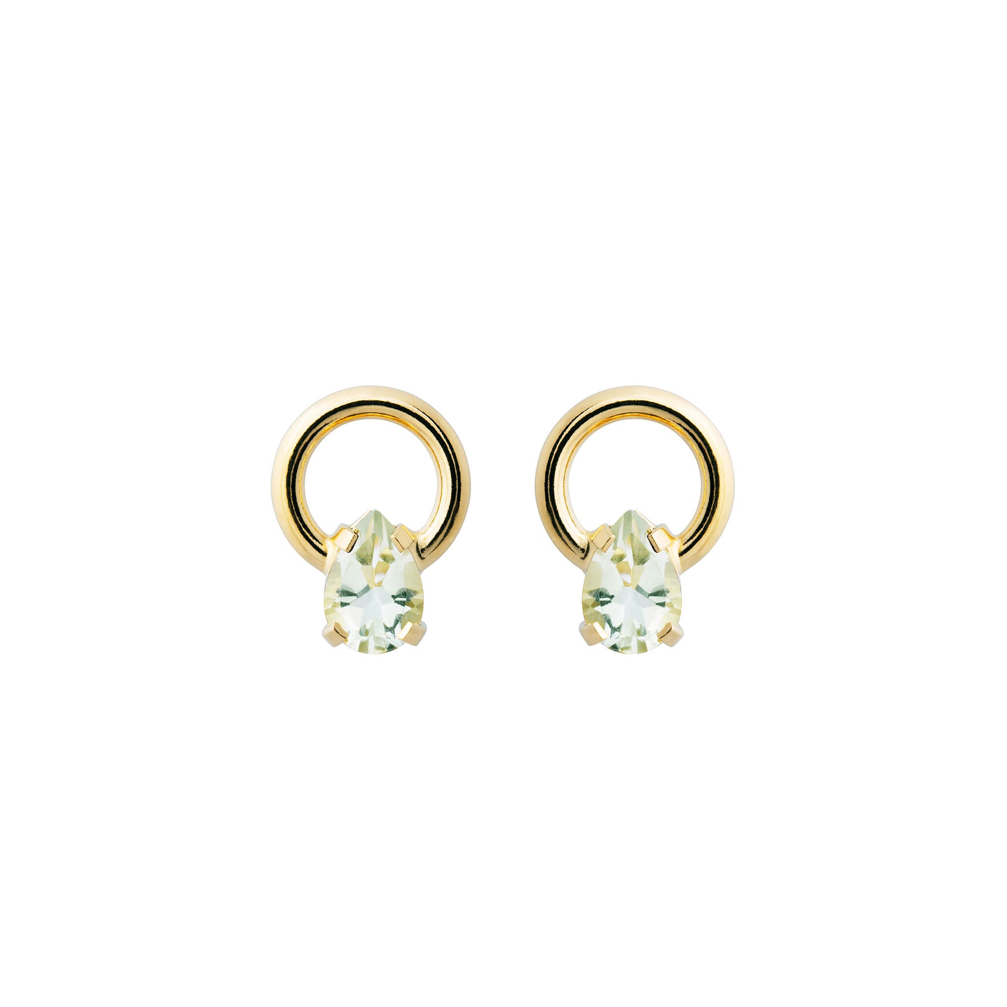 gold-plated two of a kind studs - saskia