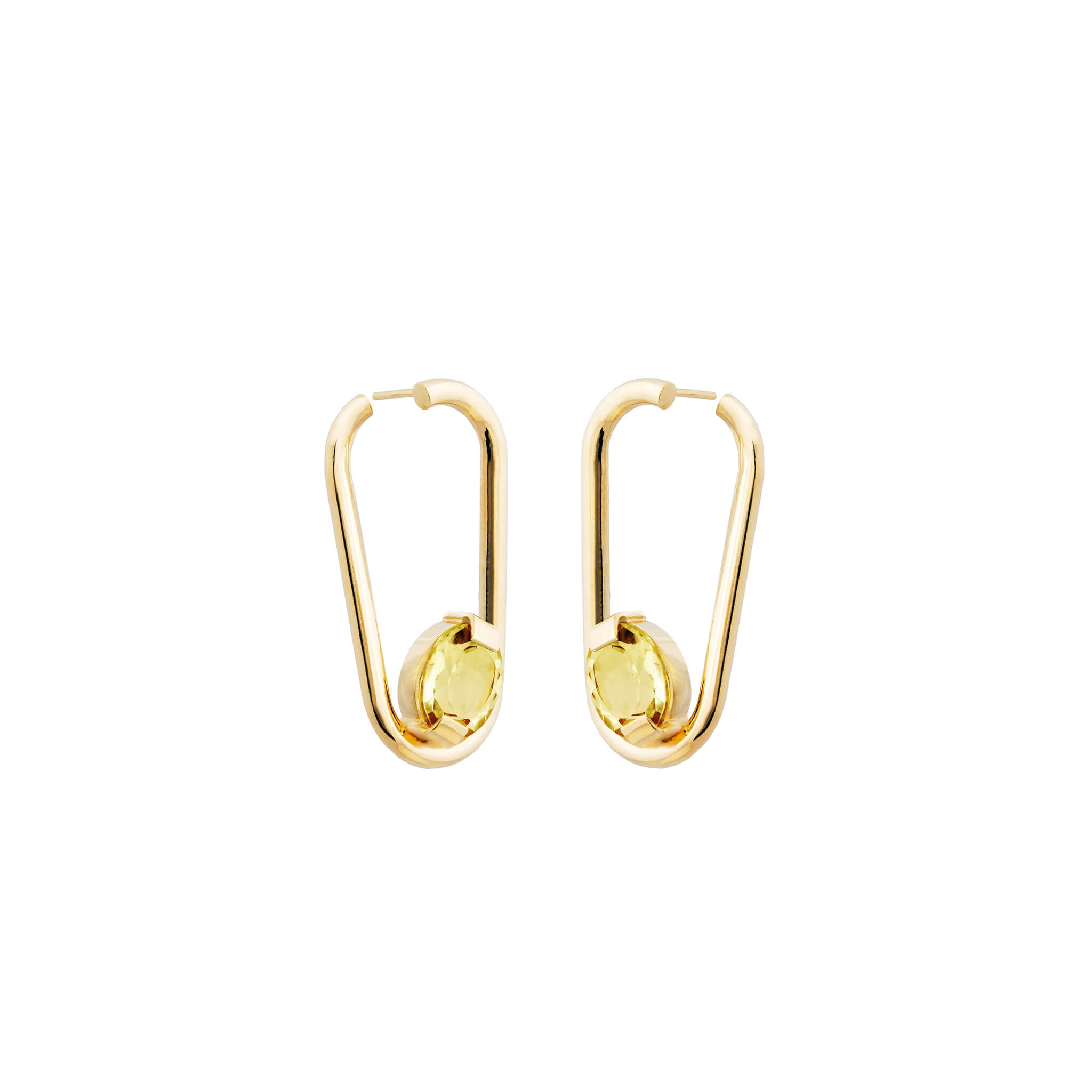 gold-plated two of a kind hoops - magaly