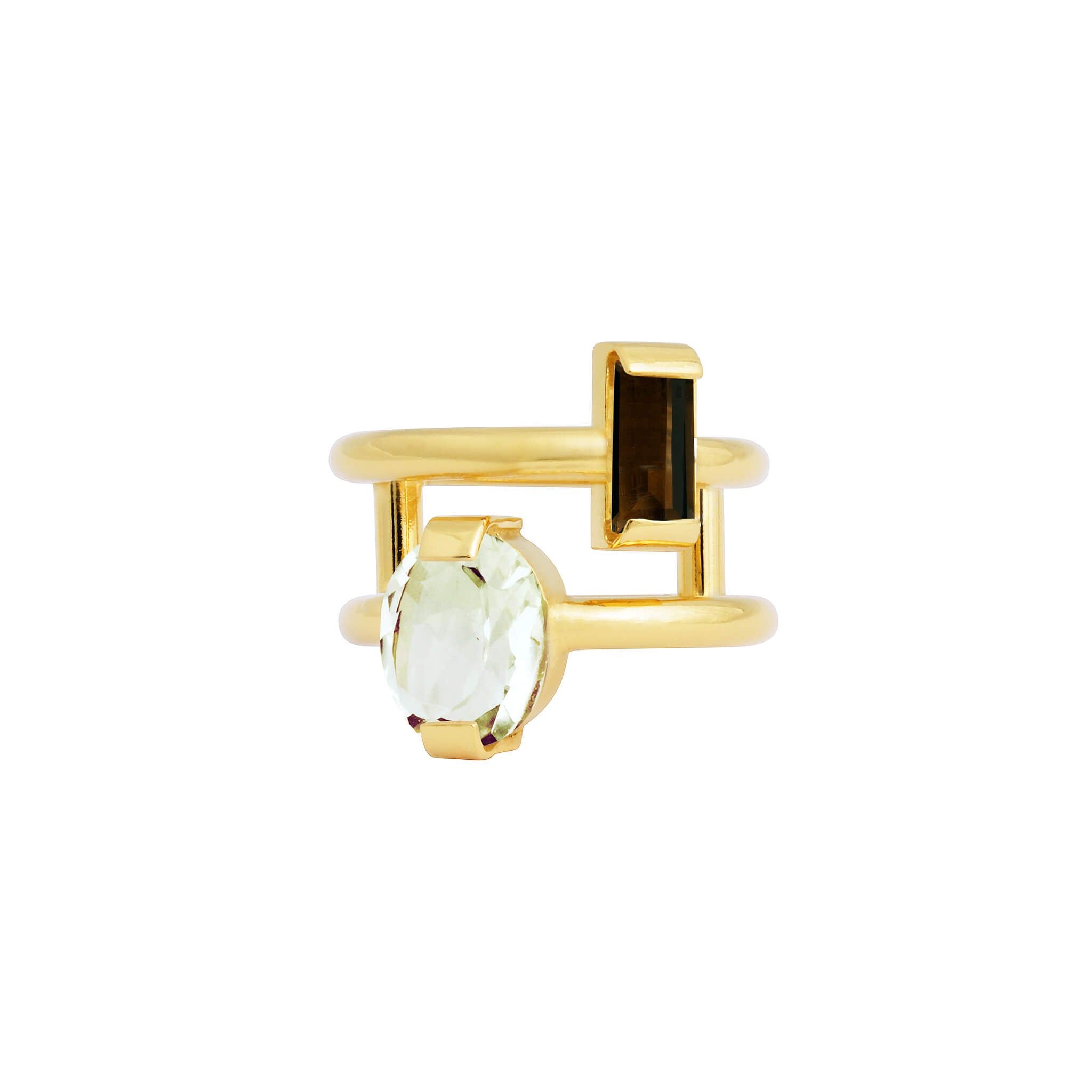 gold-plated two of a kind ring - hannah