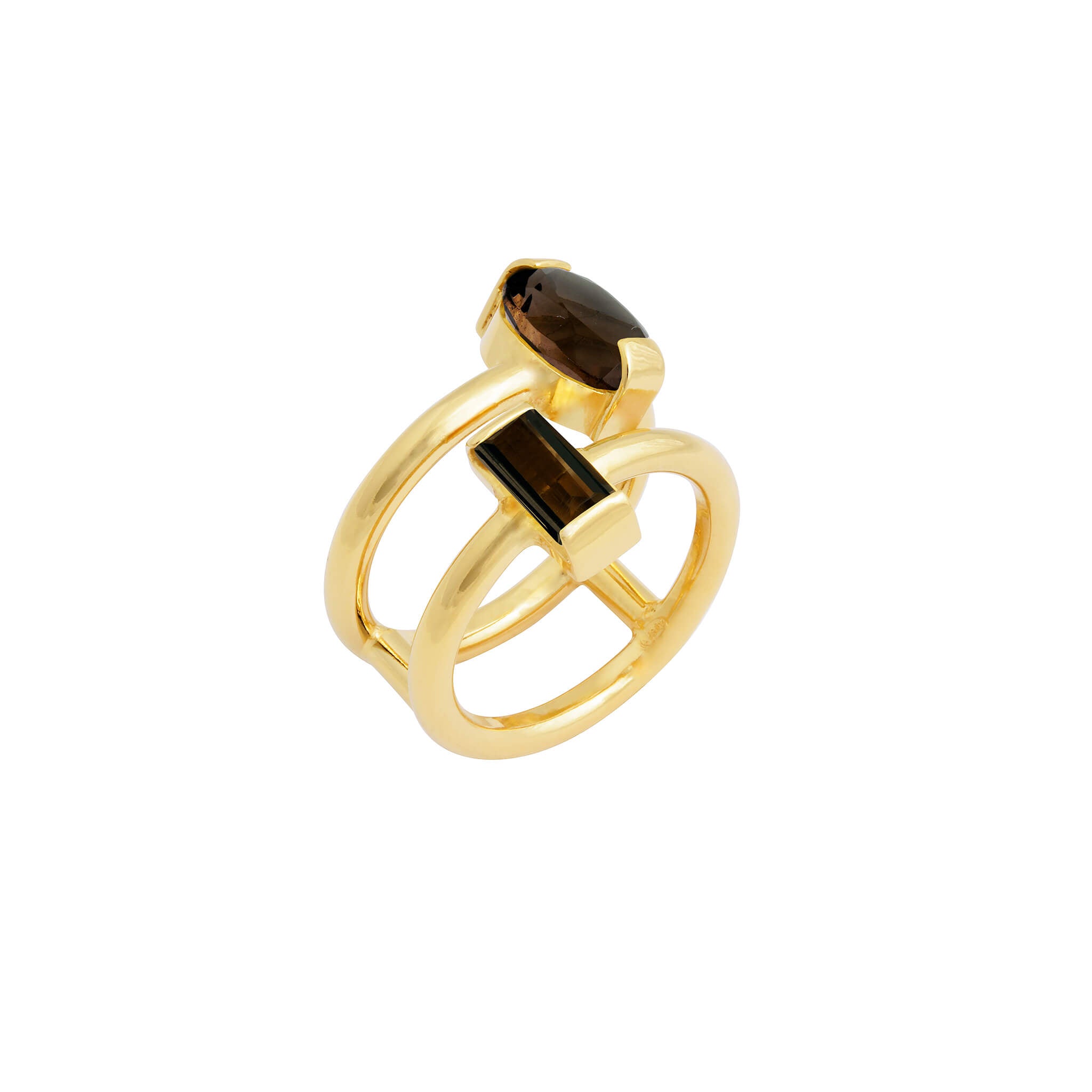 gold-plated two of a kind ring - hermien