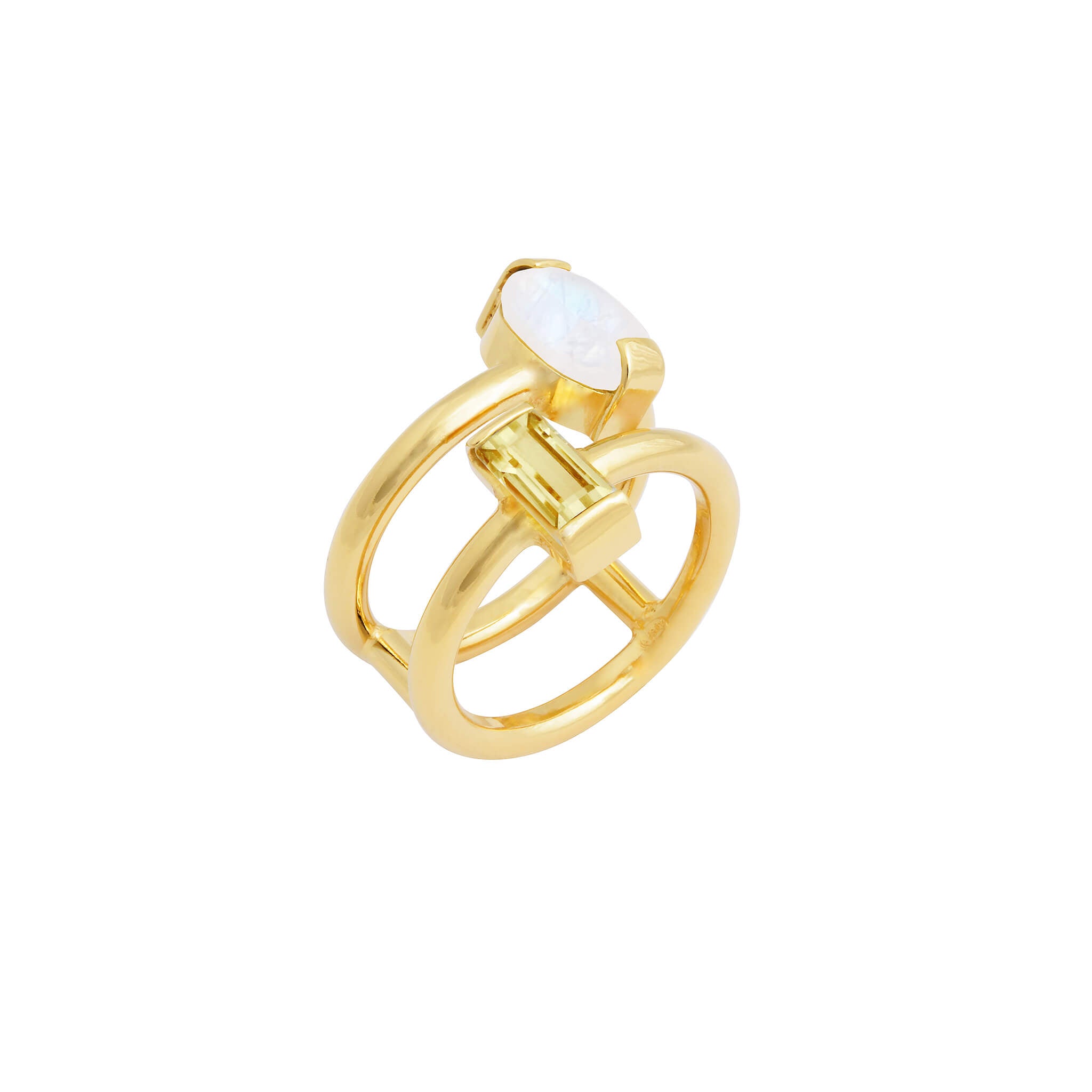 gold-plated two of a kind ring - magaly