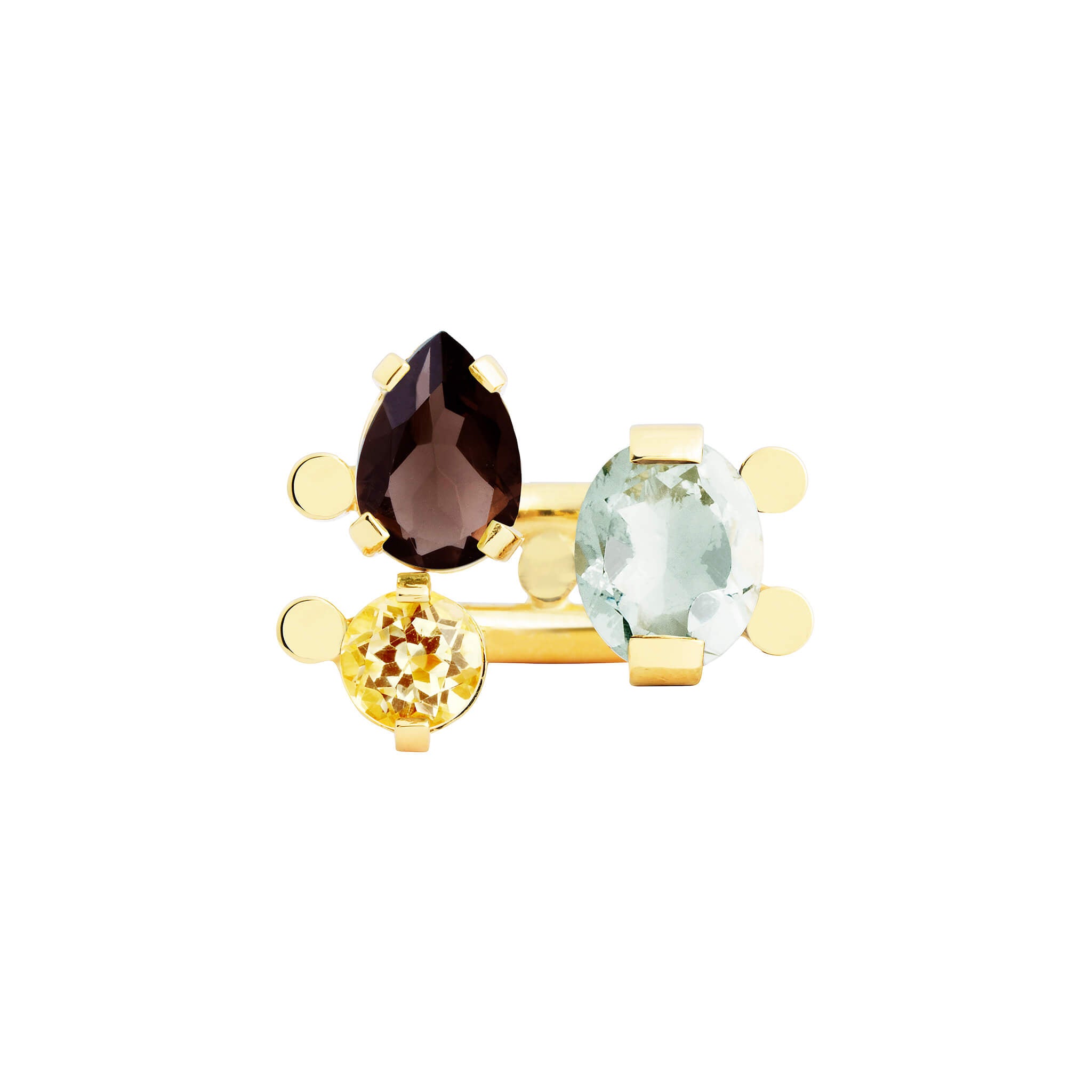 gold-plated three of a kind ring - magaly