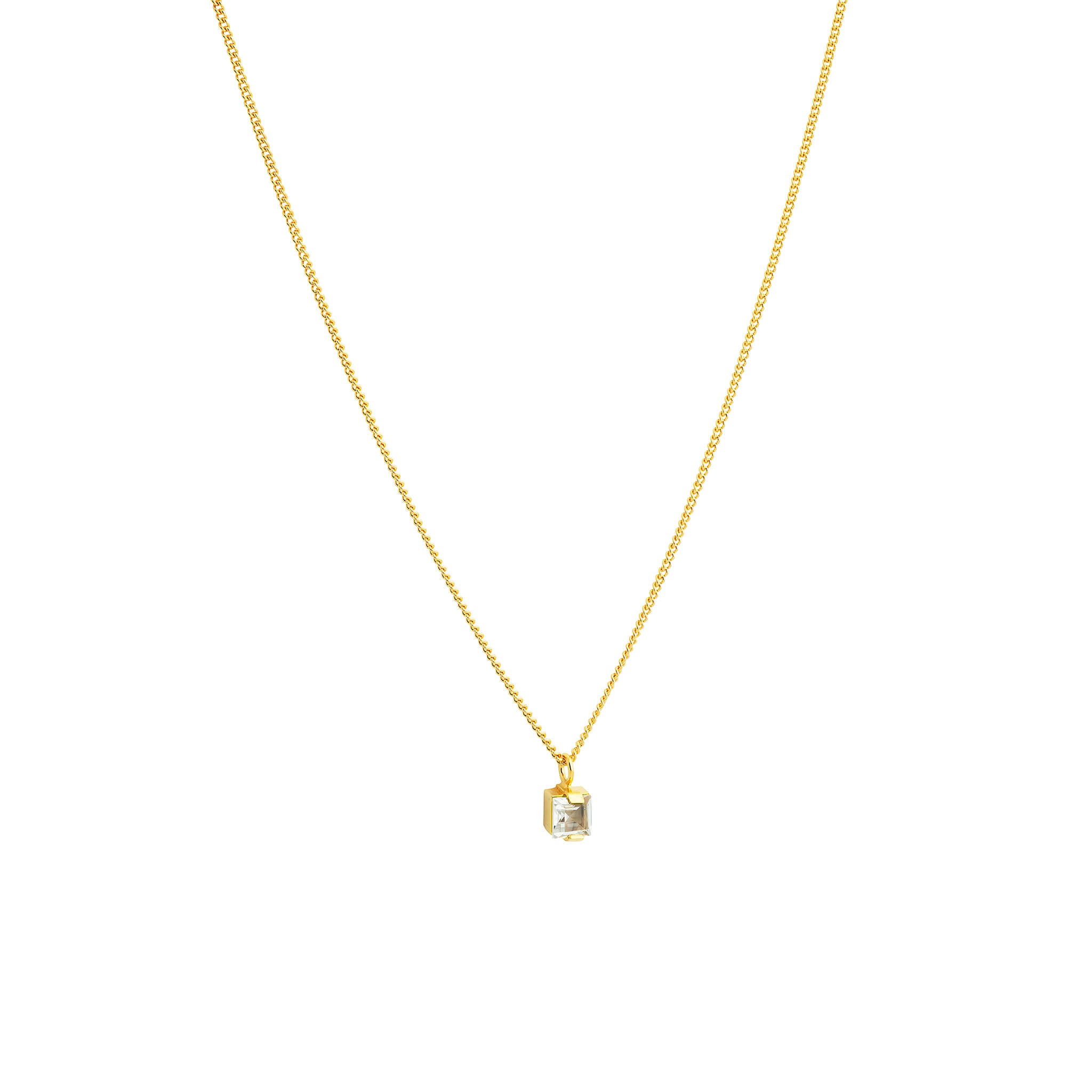 gold-plated eternal necklace with crystal