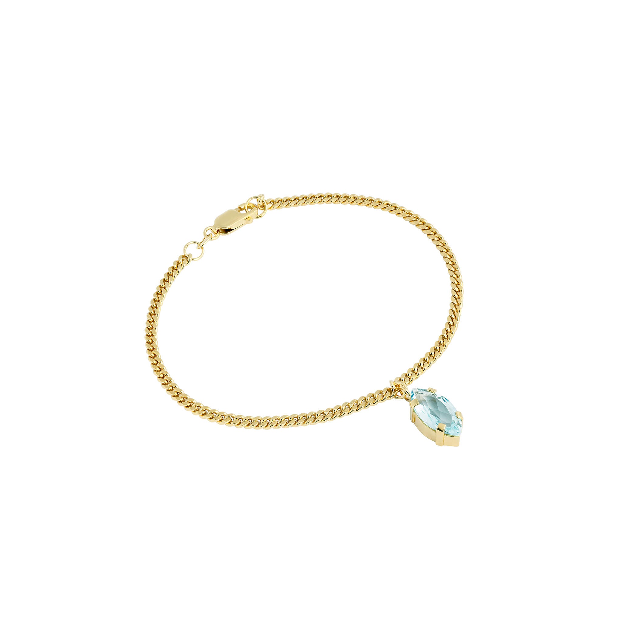 Twist bracelet with blue sky topaz