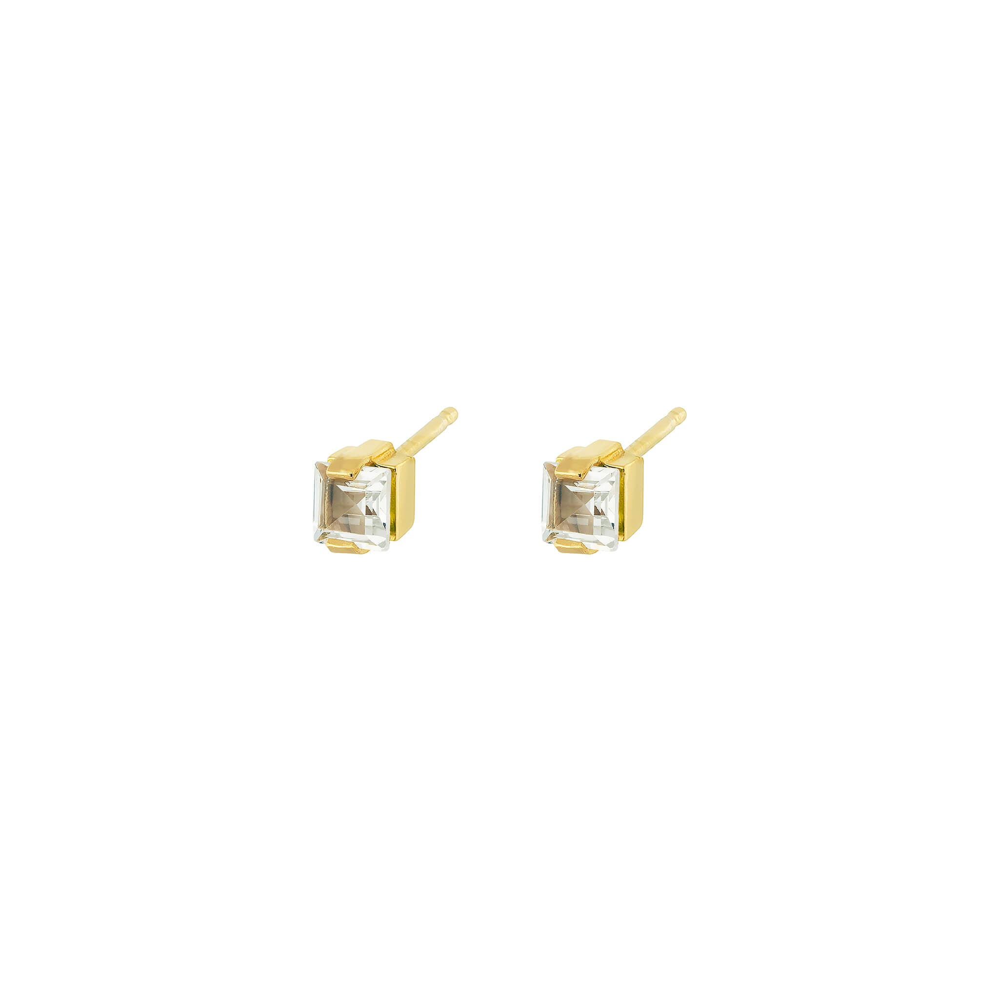 gold-plated eternal studs with crystal