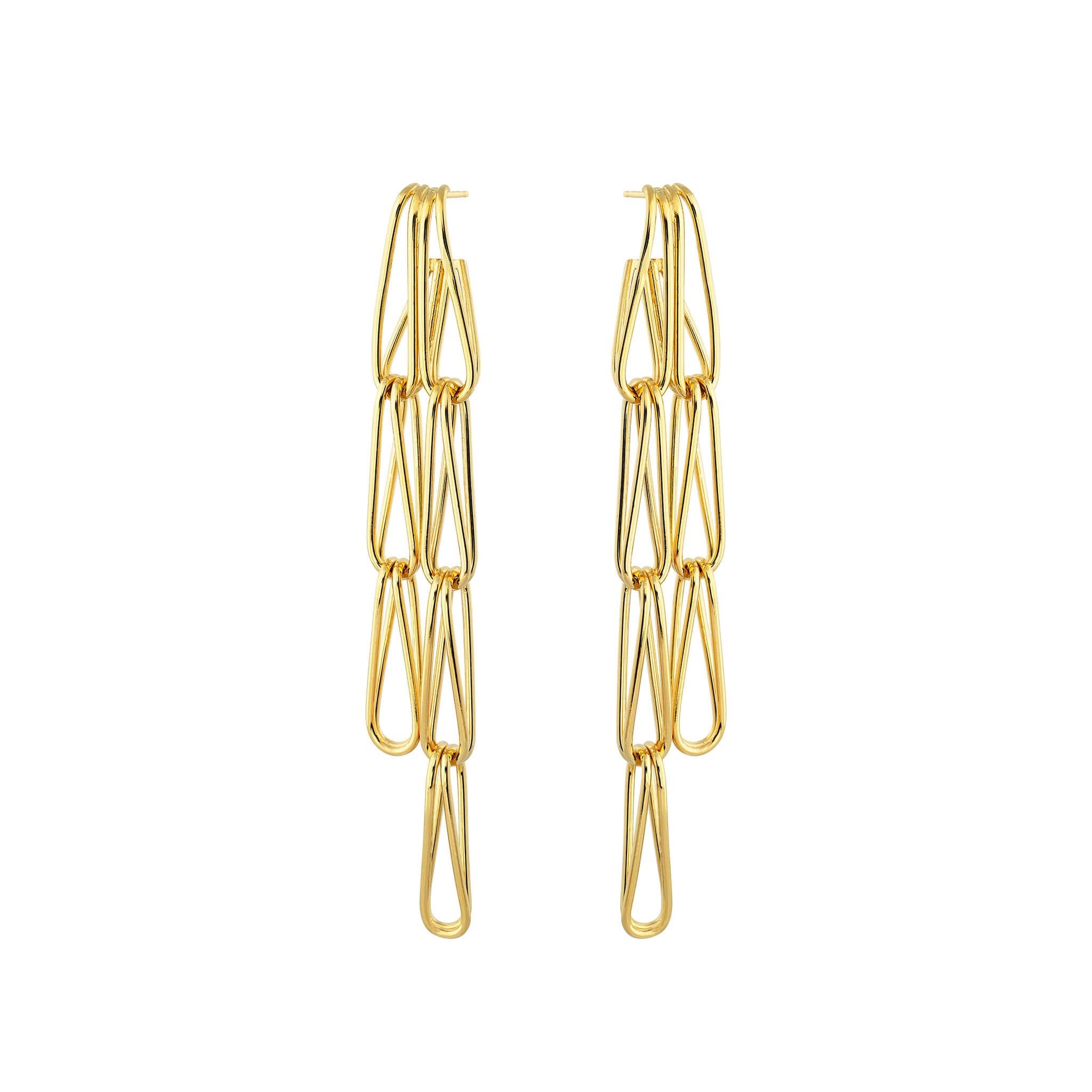 gold-plated ply flex earrings