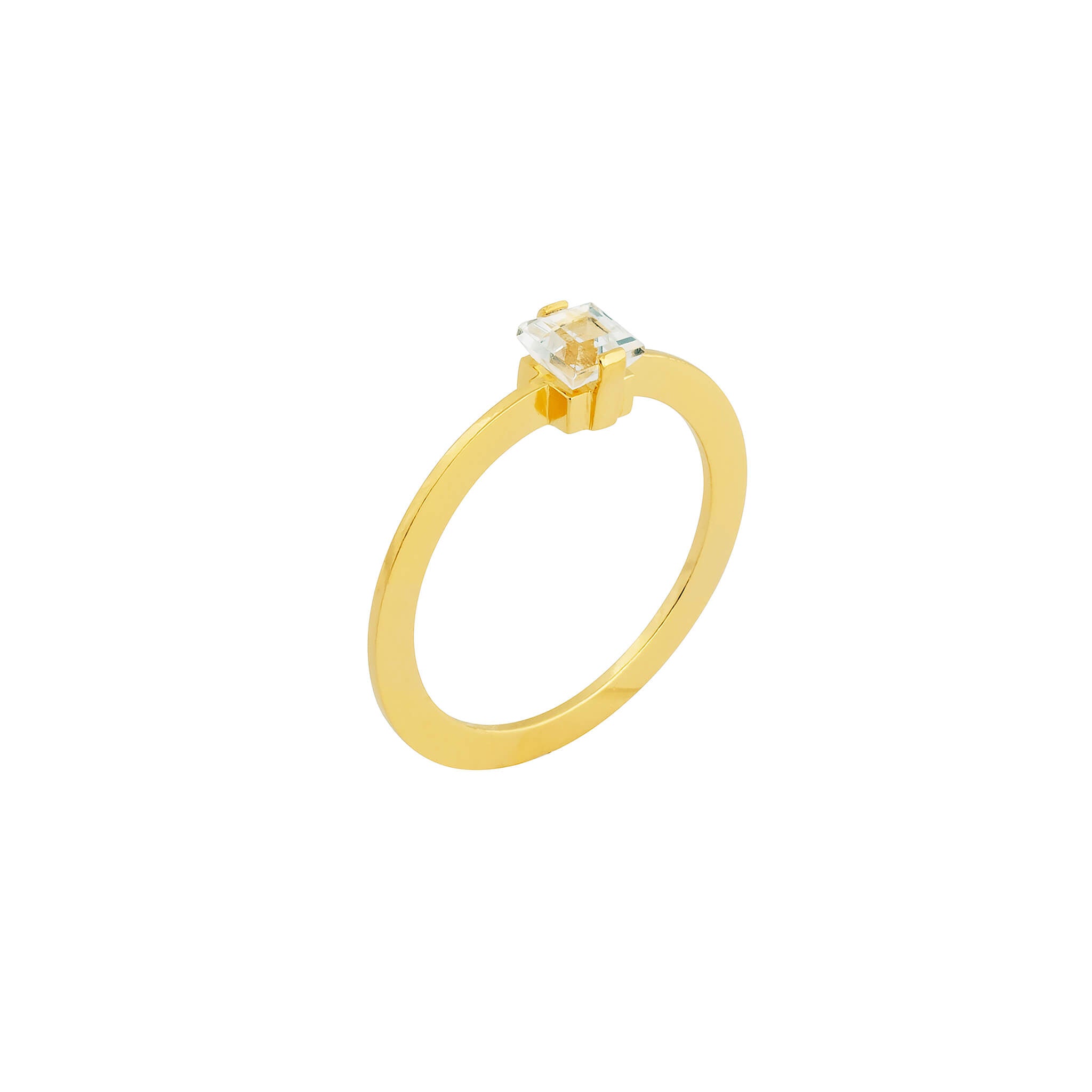 gold-plated eternal ring with crystal