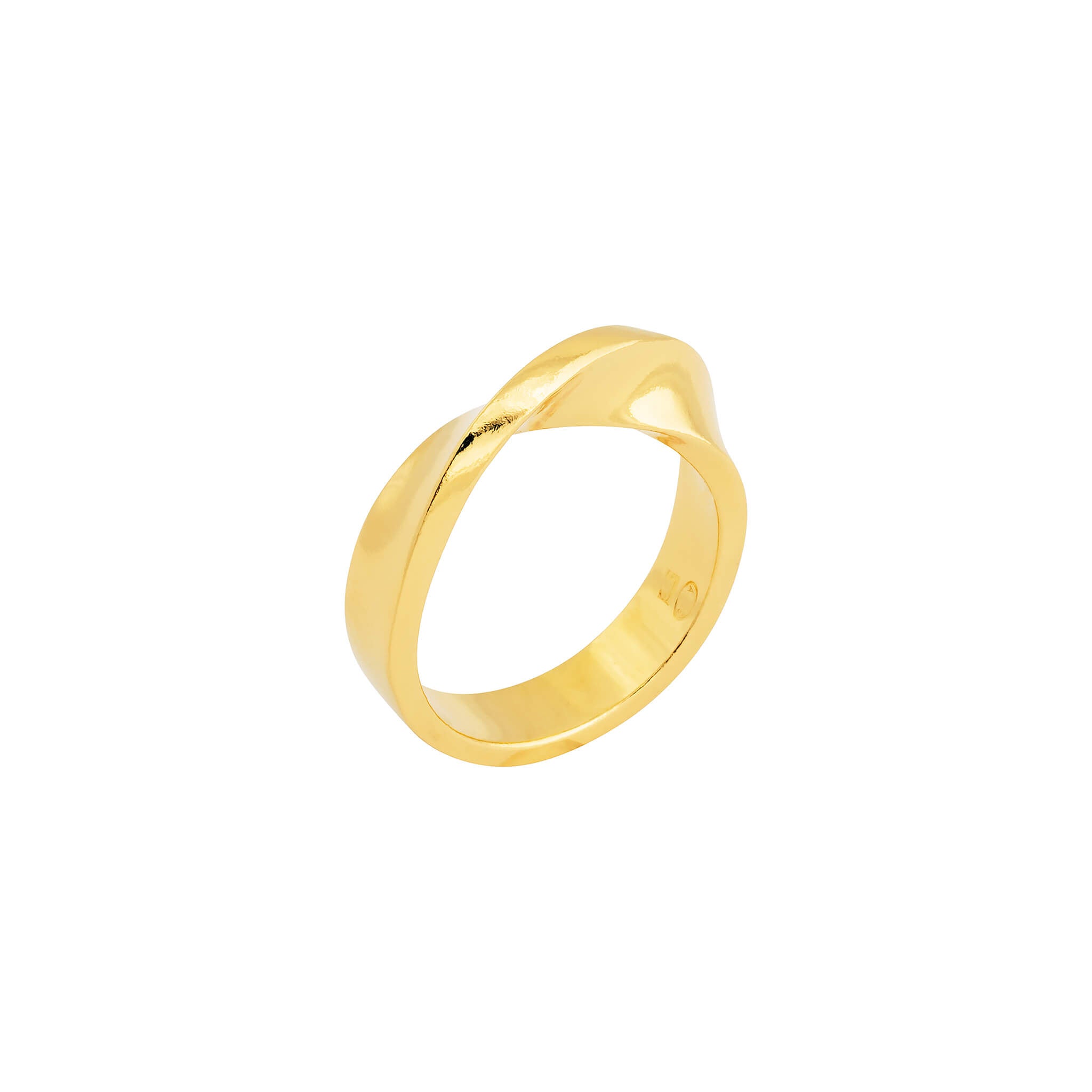 gold-plated moby twist ring