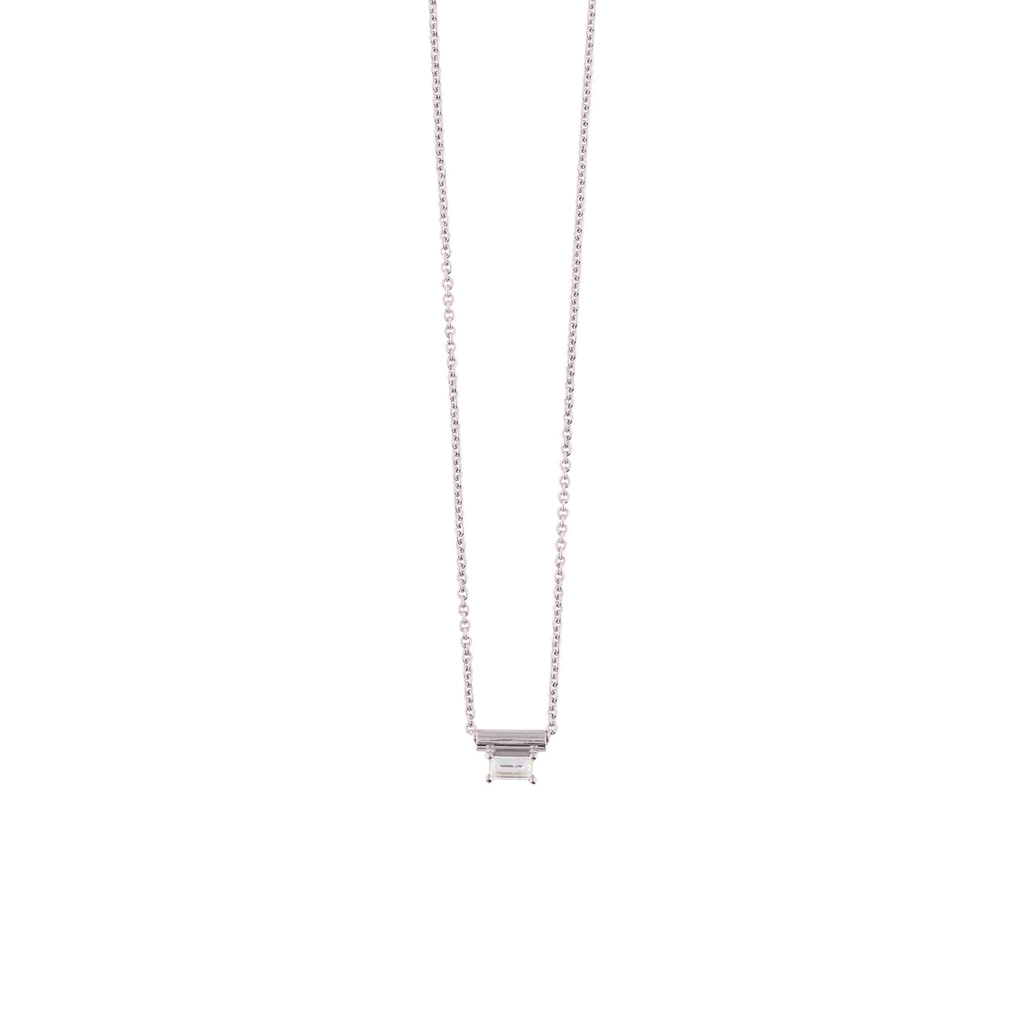 18-carat white gold diamond nora necklace